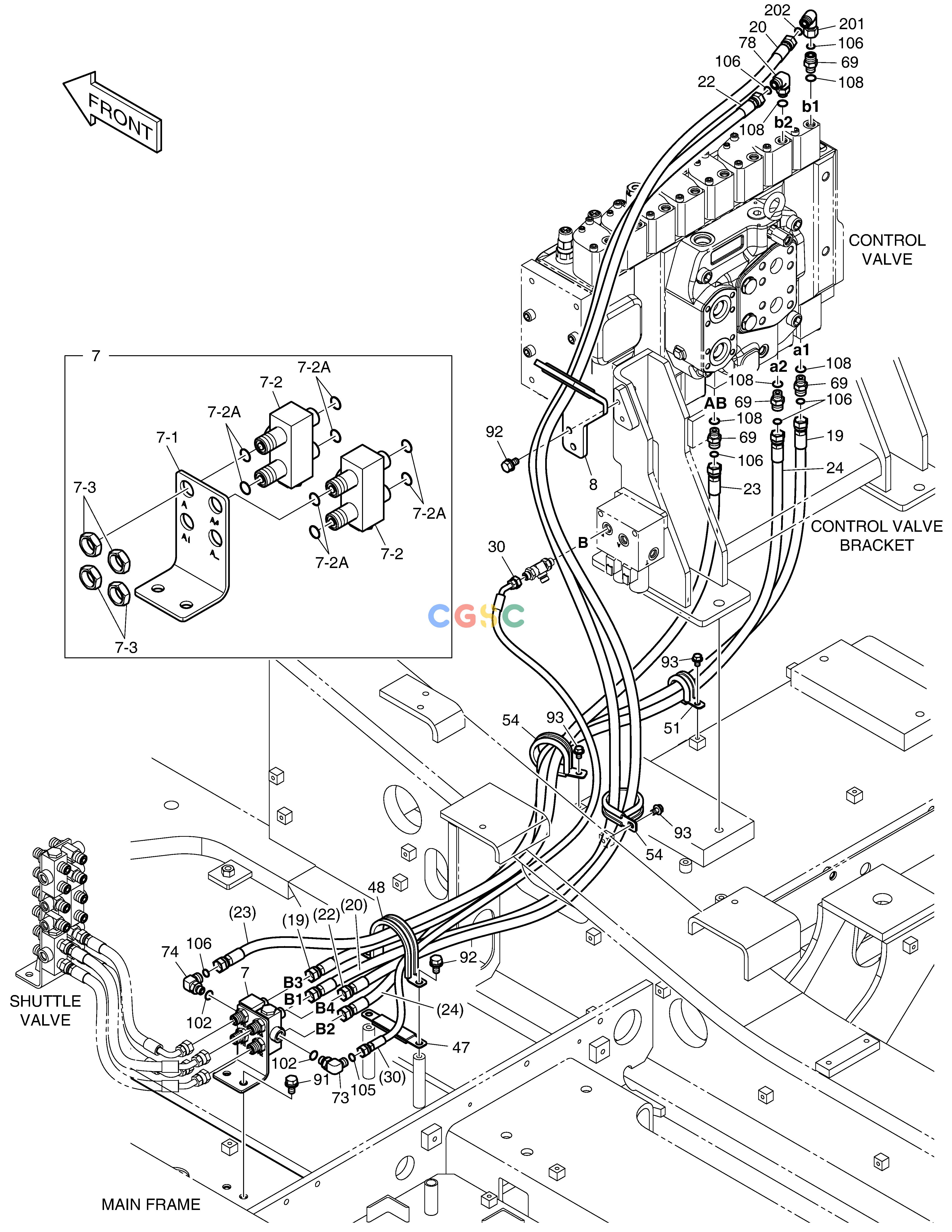 斗山零件查询PILOT PIPING(5) DX340LC-5 / DX350LC-5(S/N:10001~10049) Doosan parts catalog online