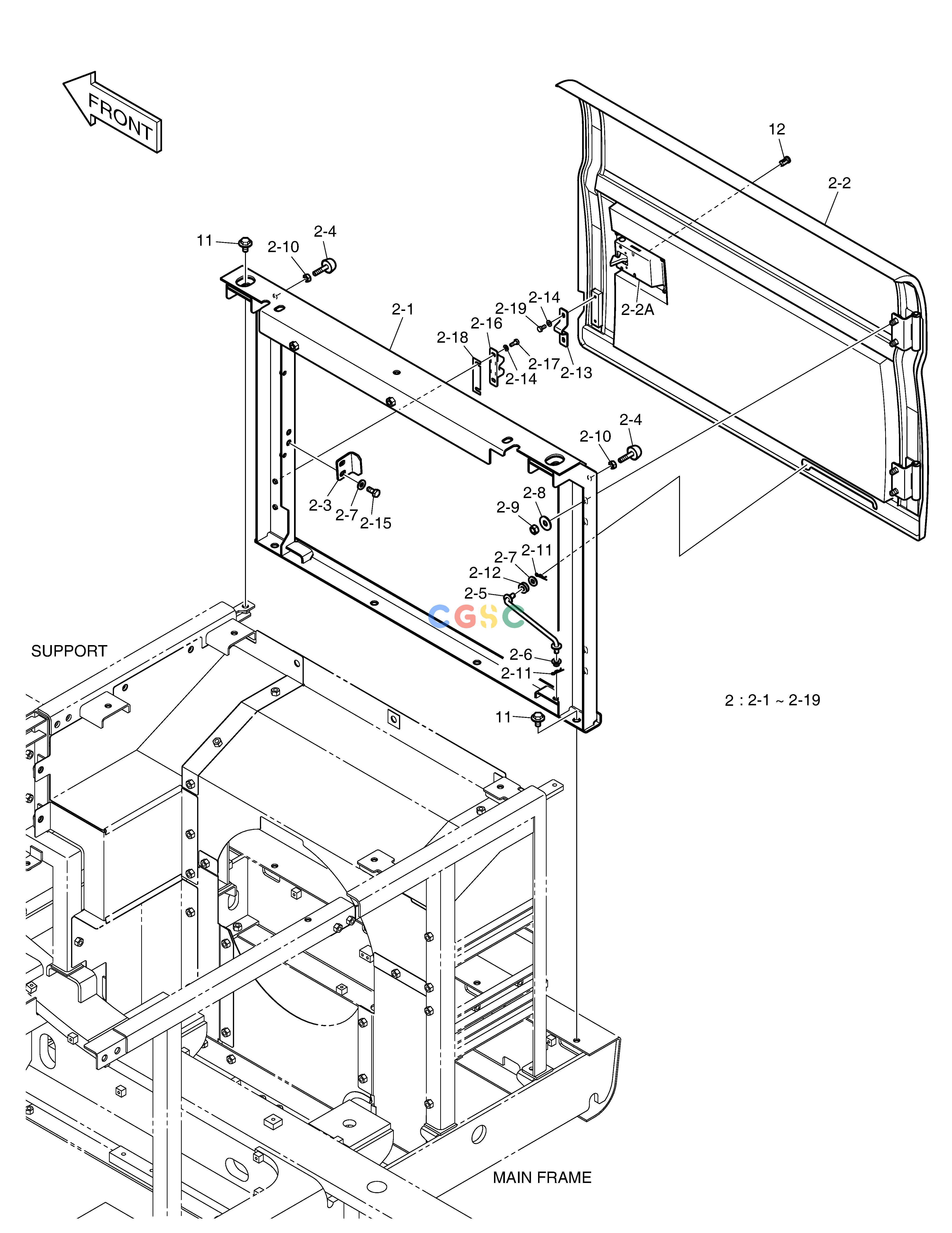 斗山零件查询SIDE DOOR - R.H DX340LC-5 / DX350LC-5(S/N:10001~10049) Doosan parts catalog online