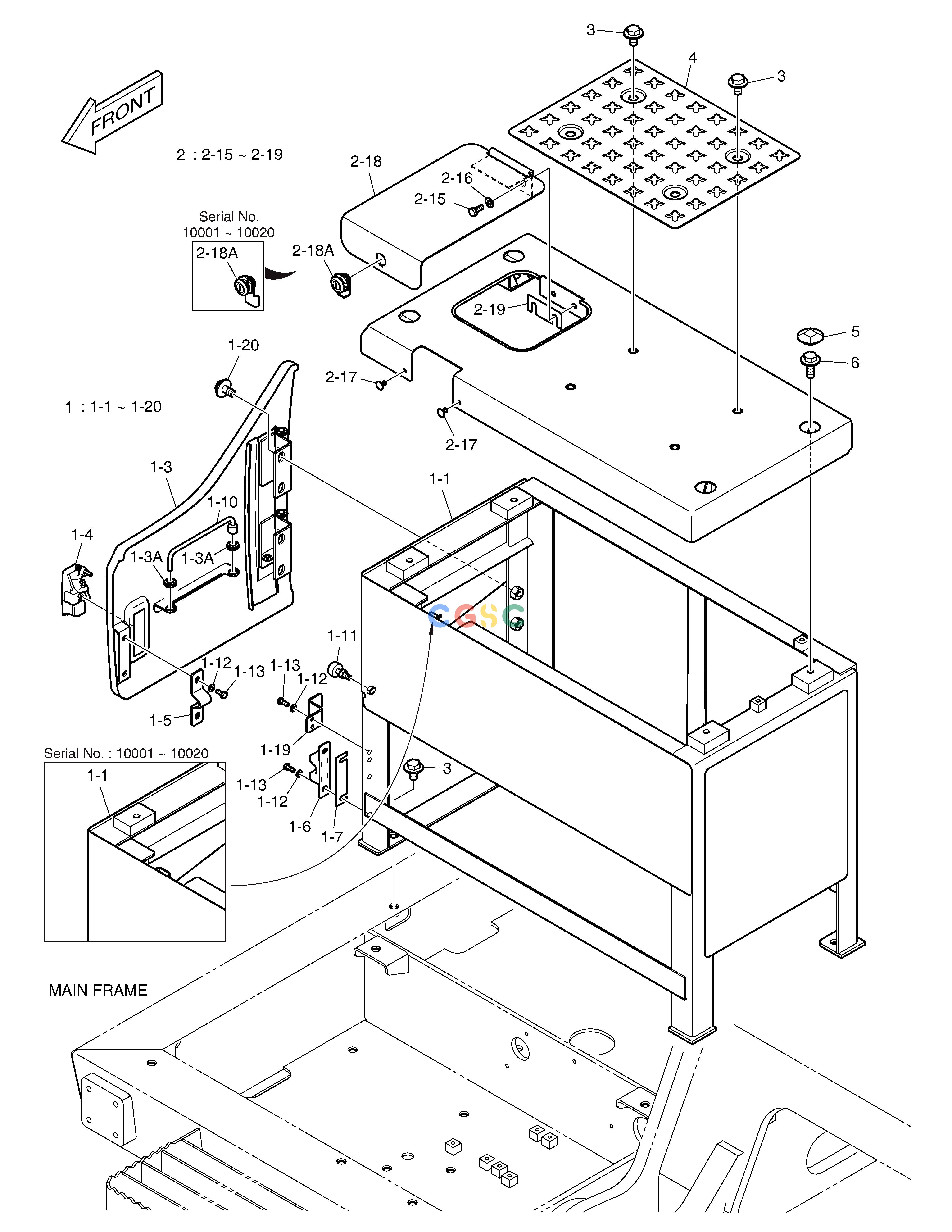 斗山零件查询UREA TANK COVER DX340LC-5 / DX350LC-5(S/N:10001~10049) Doosan parts catalog online