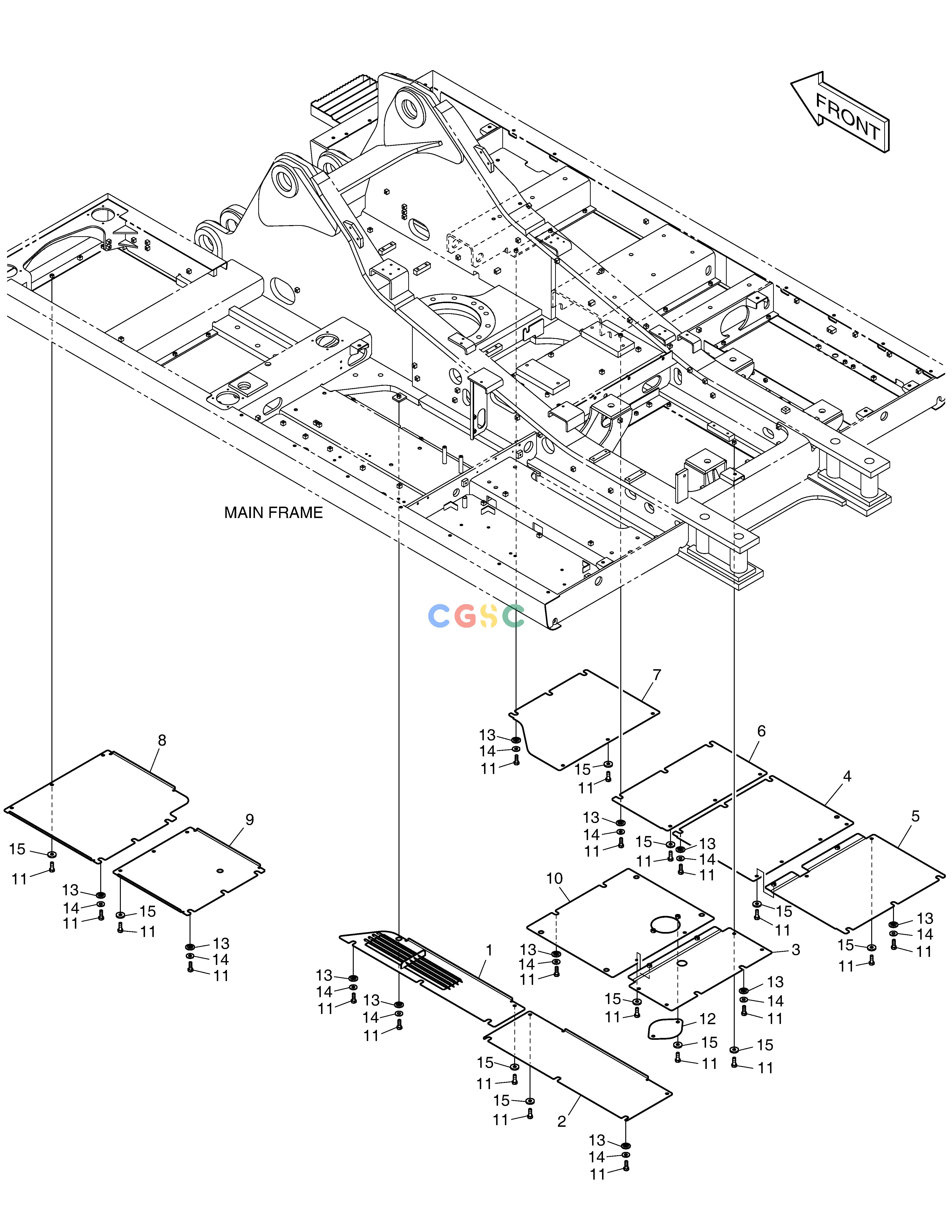 斗山零件查询UNDER COVER DX340LC-5 / DX350LC-5(S/N:10001~10049) Doosan parts catalog online