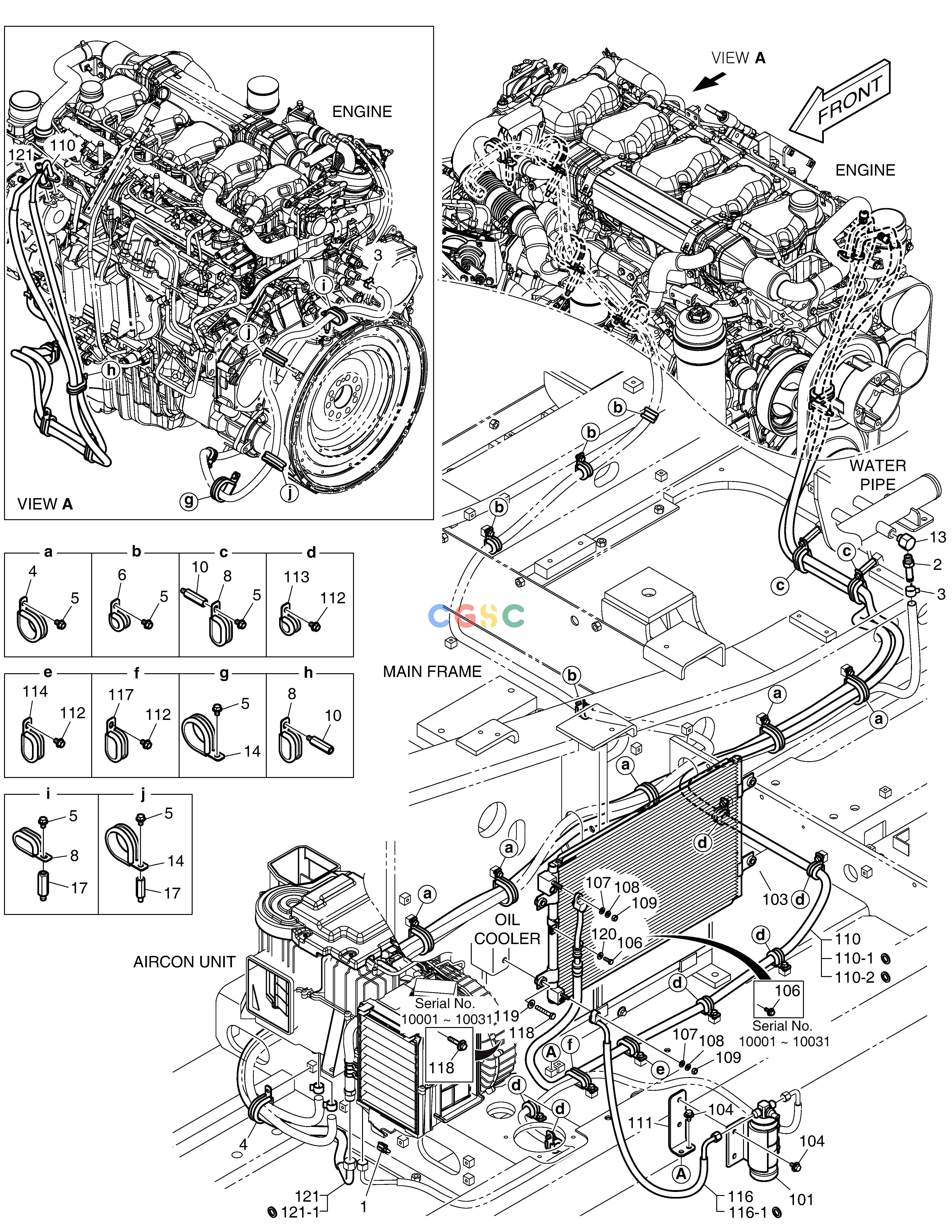 斗山零件查询AIRCONDITIONER(1) DX340LC-5 / DX350LC-5(S/N:10001~10049) Doosan parts catalog online