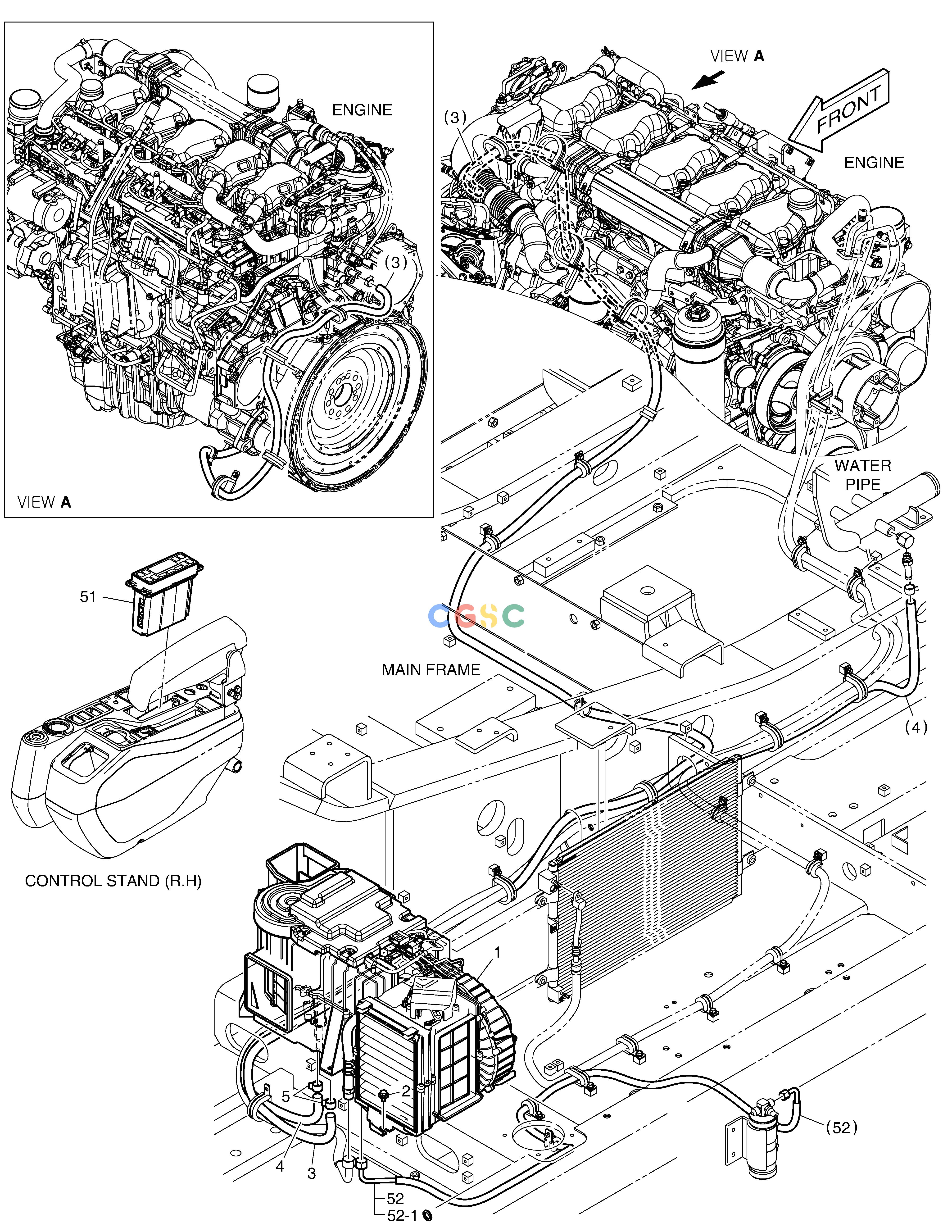 斗山零件查询AIRCONDITIONER(2) DX340LC-5 / DX350LC-5(S/N:10001~10049) Doosan parts catalog online