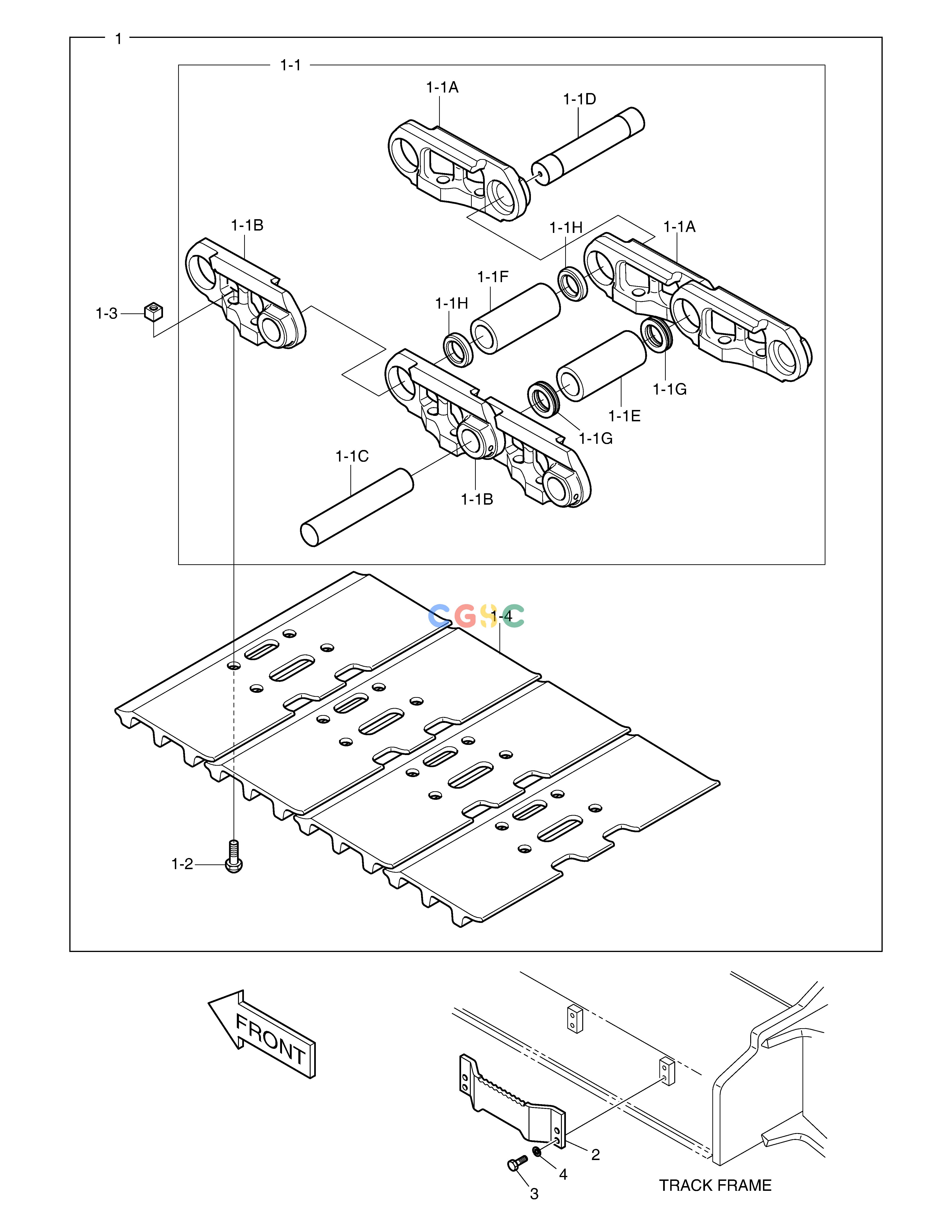 斗山零件查询TRACK SHOE ASS'Y - 600G DX340LC-5 / DX350LC-5(S/N:10001~10049) Doosan parts catalog online