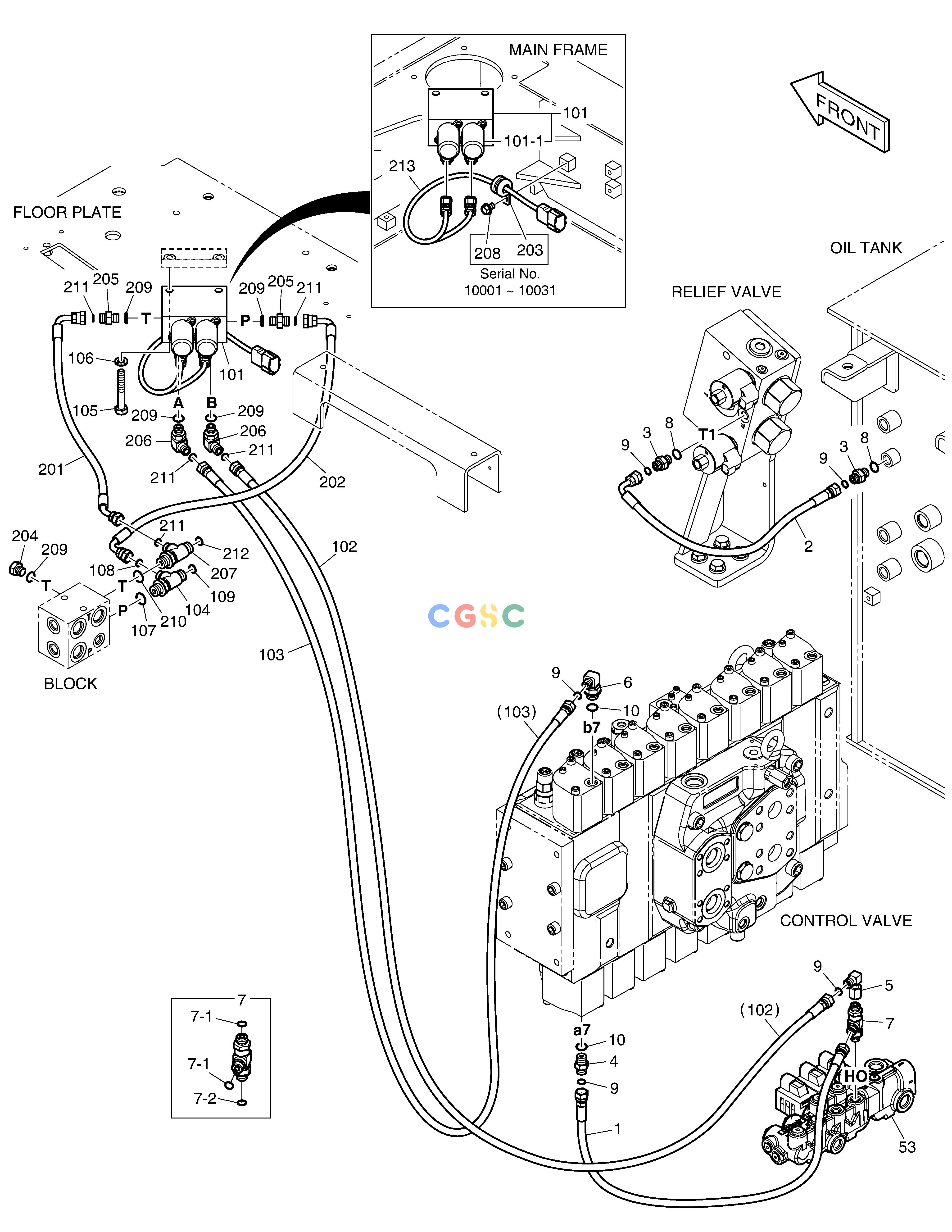 斗山零件查询PILOT PIPING - TWO WAY DX340LC-5 / DX350LC-5(S/N:10001~10049) Doosan parts catalog online