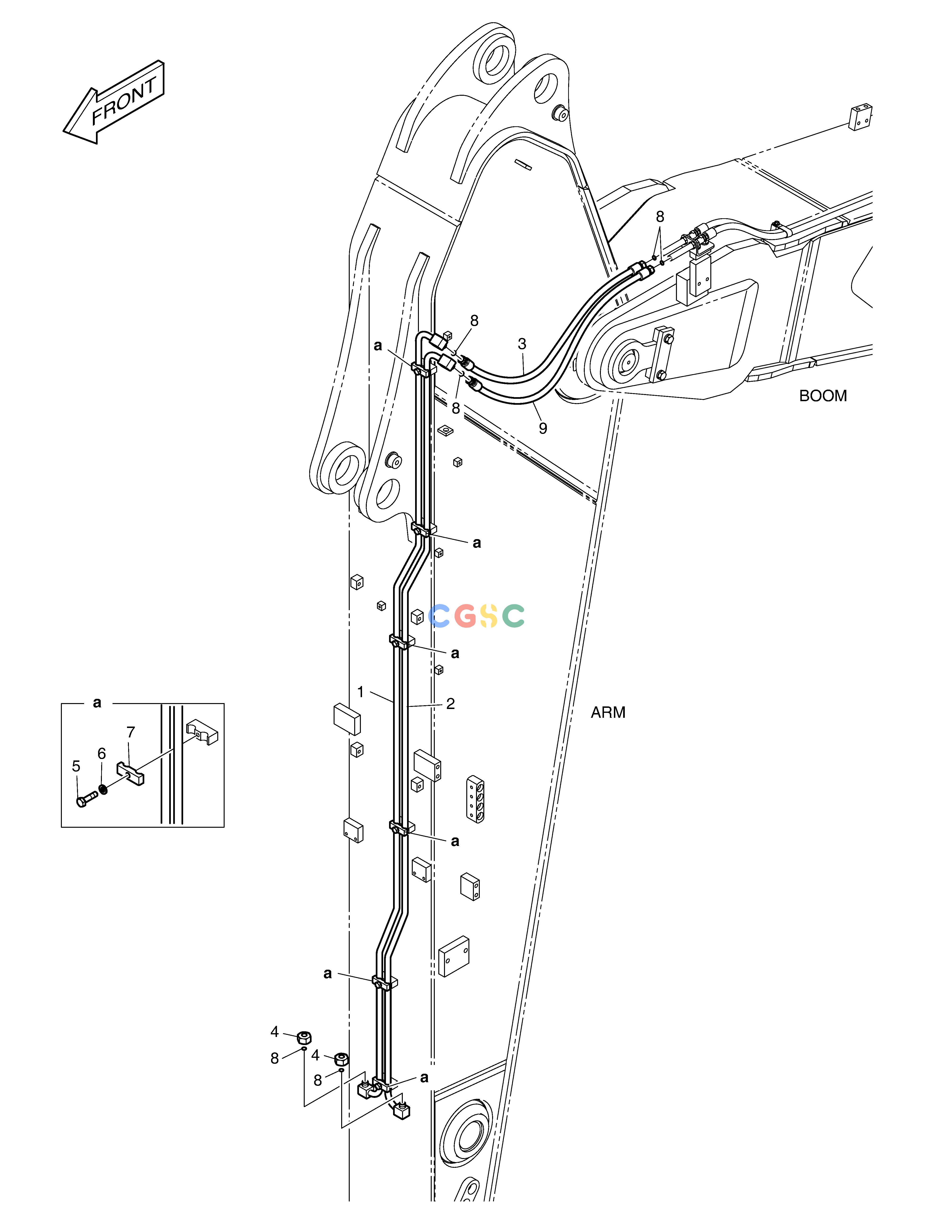 斗山零件查询ARM PIPING - QUICK FIT(ARM 3.2m) DX340LC-5 / DX350LC-5(S/N:10001~10049) Doosan parts catalog online