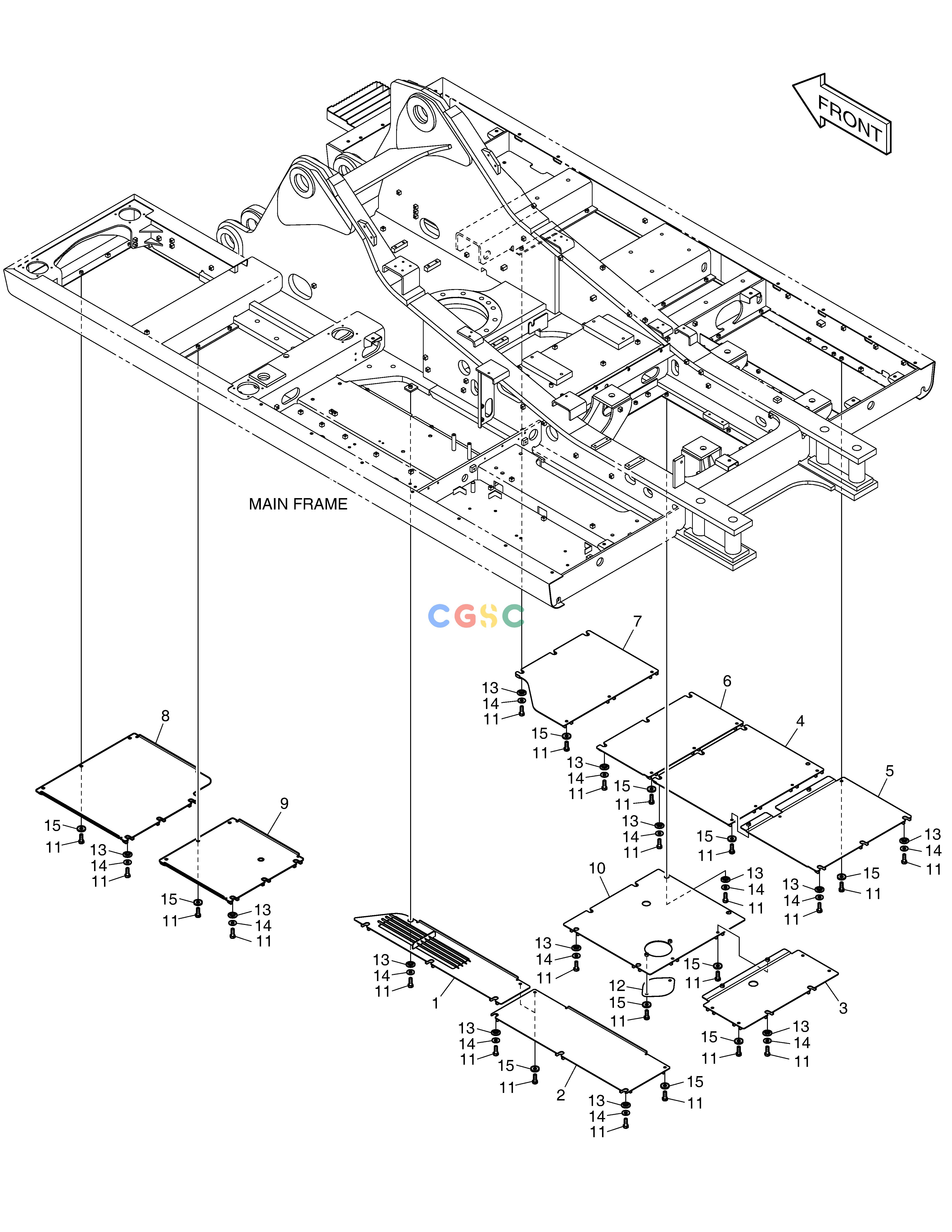 斗山零件查询UNDER COVER-HEAVY DUTY DX340LC-5 / DX350LC-5(S/N:10001~10049) Doosan parts catalog online