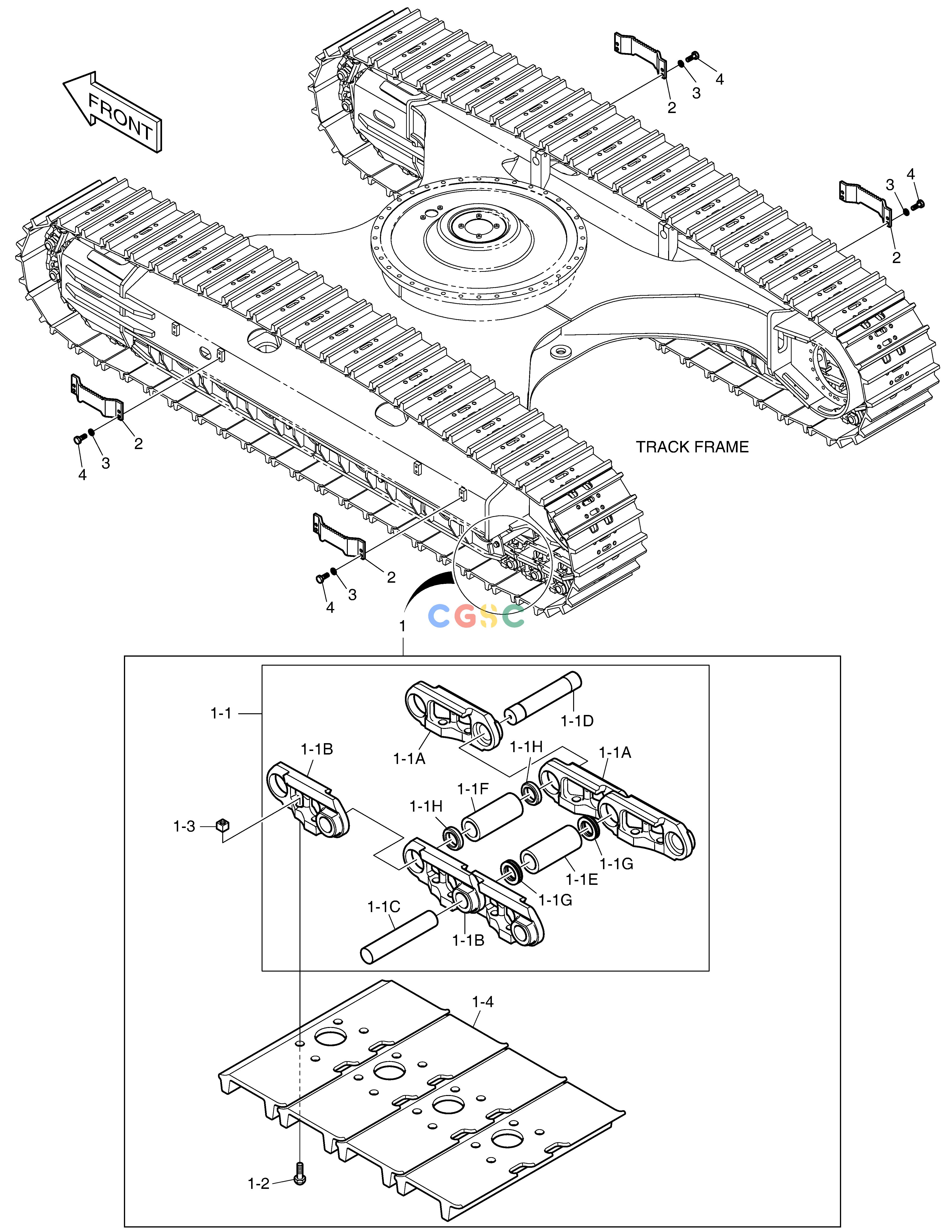 斗山零件查询TRACK SHOE-600G(DOUBLE GROUSER) DX340LC-5 / DX350LC-5(S/N:10001~10049) Doosan parts catalog online