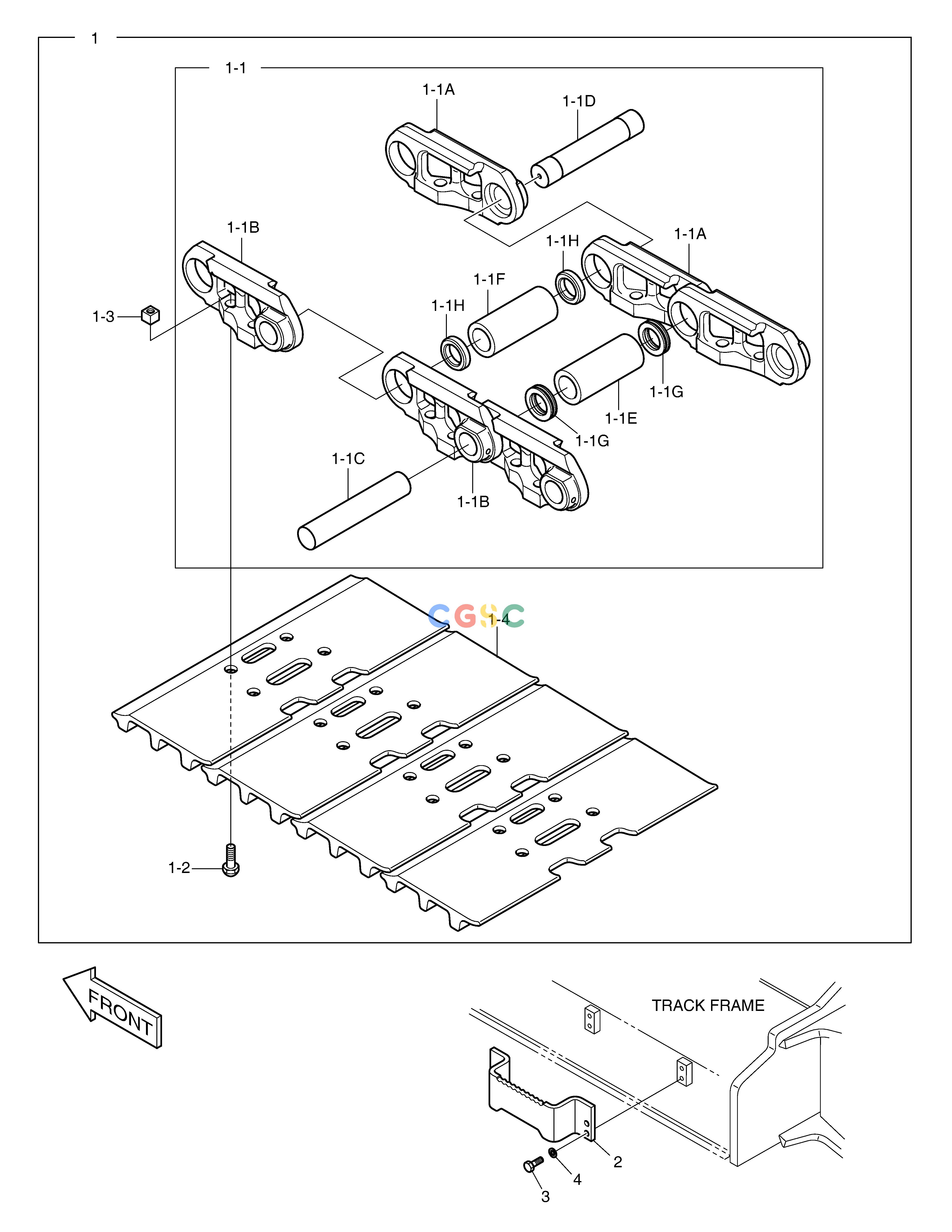斗山零件查询TRACK SHOE ASS'Y - 700G DX340LC-5 / DX350LC-5(S/N:10001~10049) Doosan parts catalog online