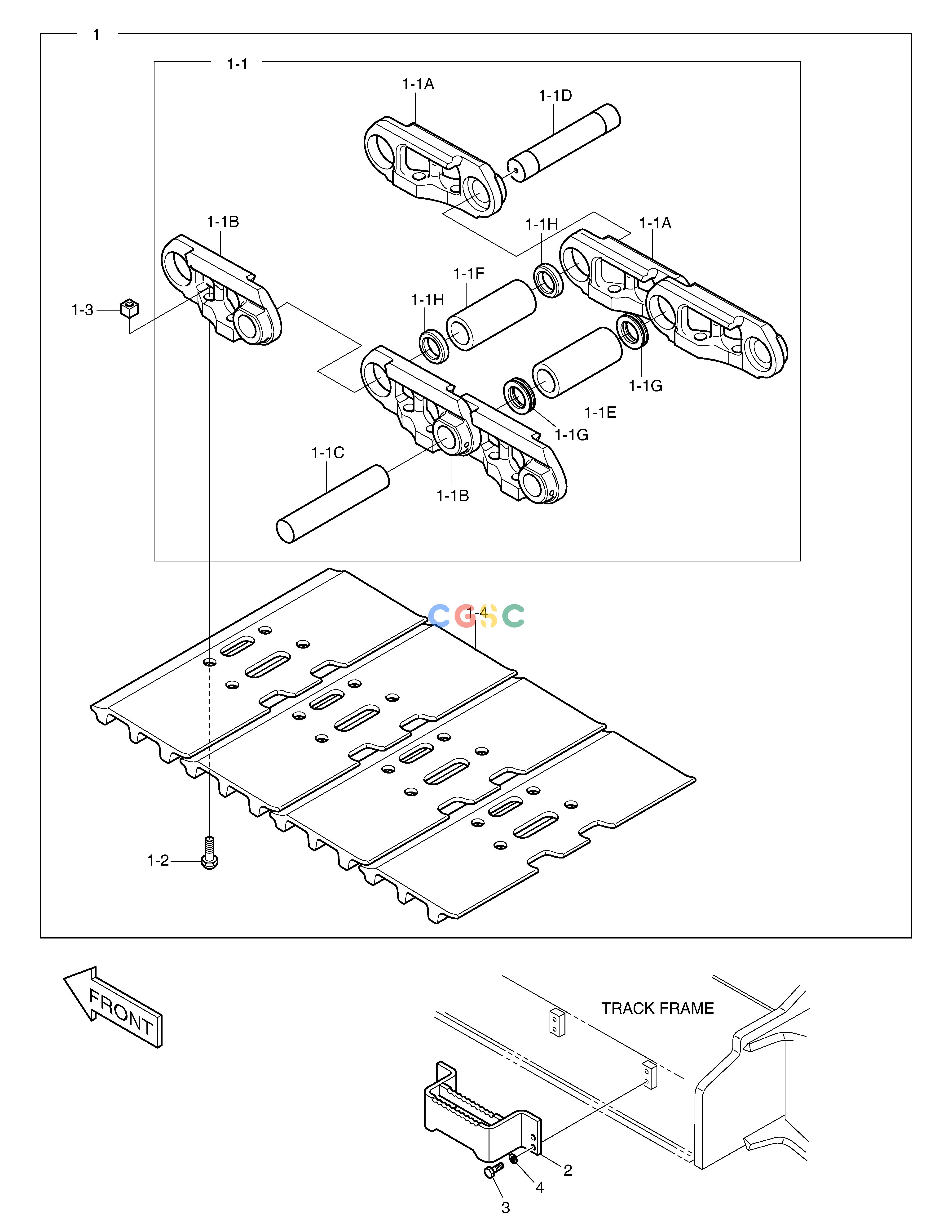 斗山零件查询TRACK SHOE ASS'Y - 800G DX340LC-5 / DX350LC-5(S/N:10001~10049) Doosan parts catalog online