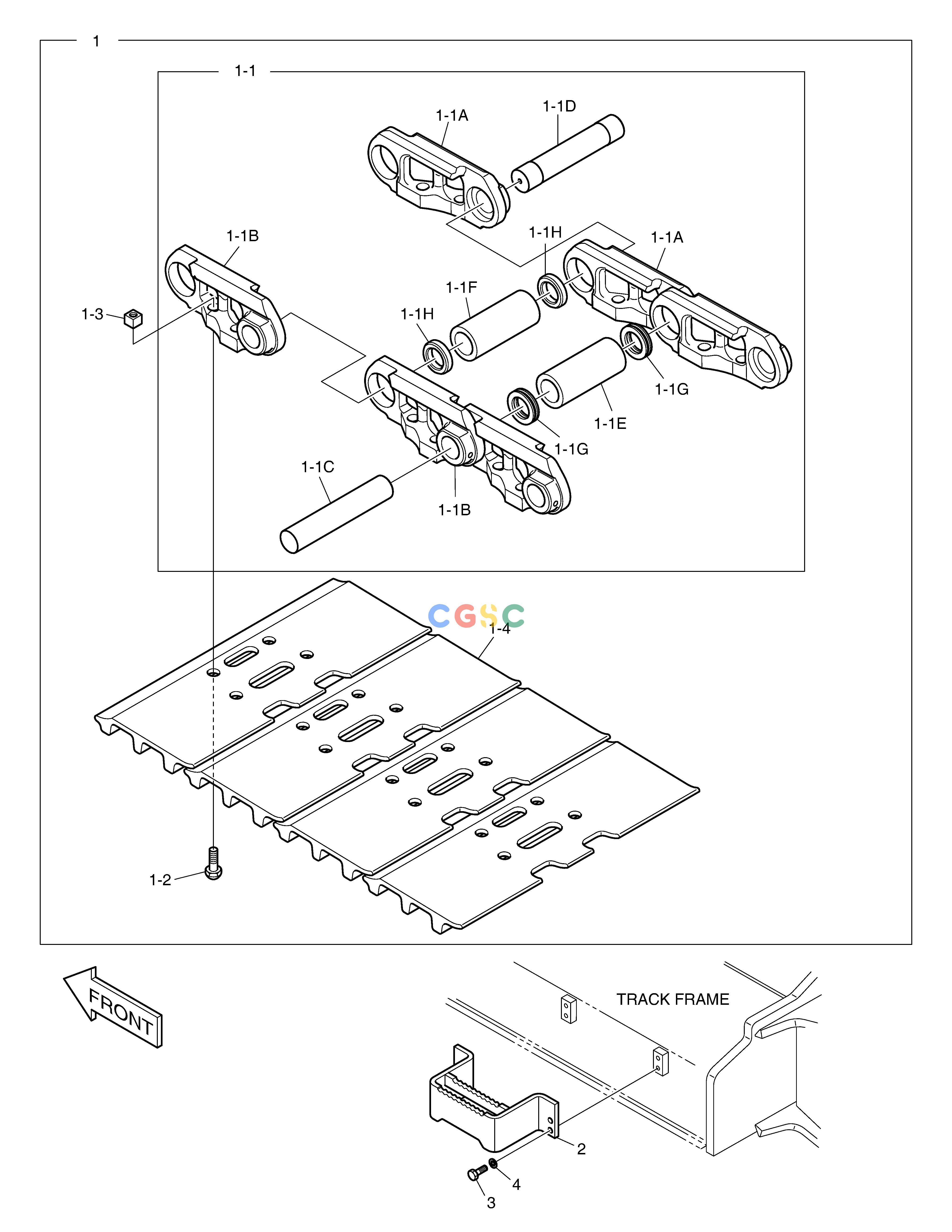 斗山零件查询TRACK SHOE ASS'Y - 900G DX340LC-5 / DX350LC-5(S/N:10001~10049) Doosan parts catalog online