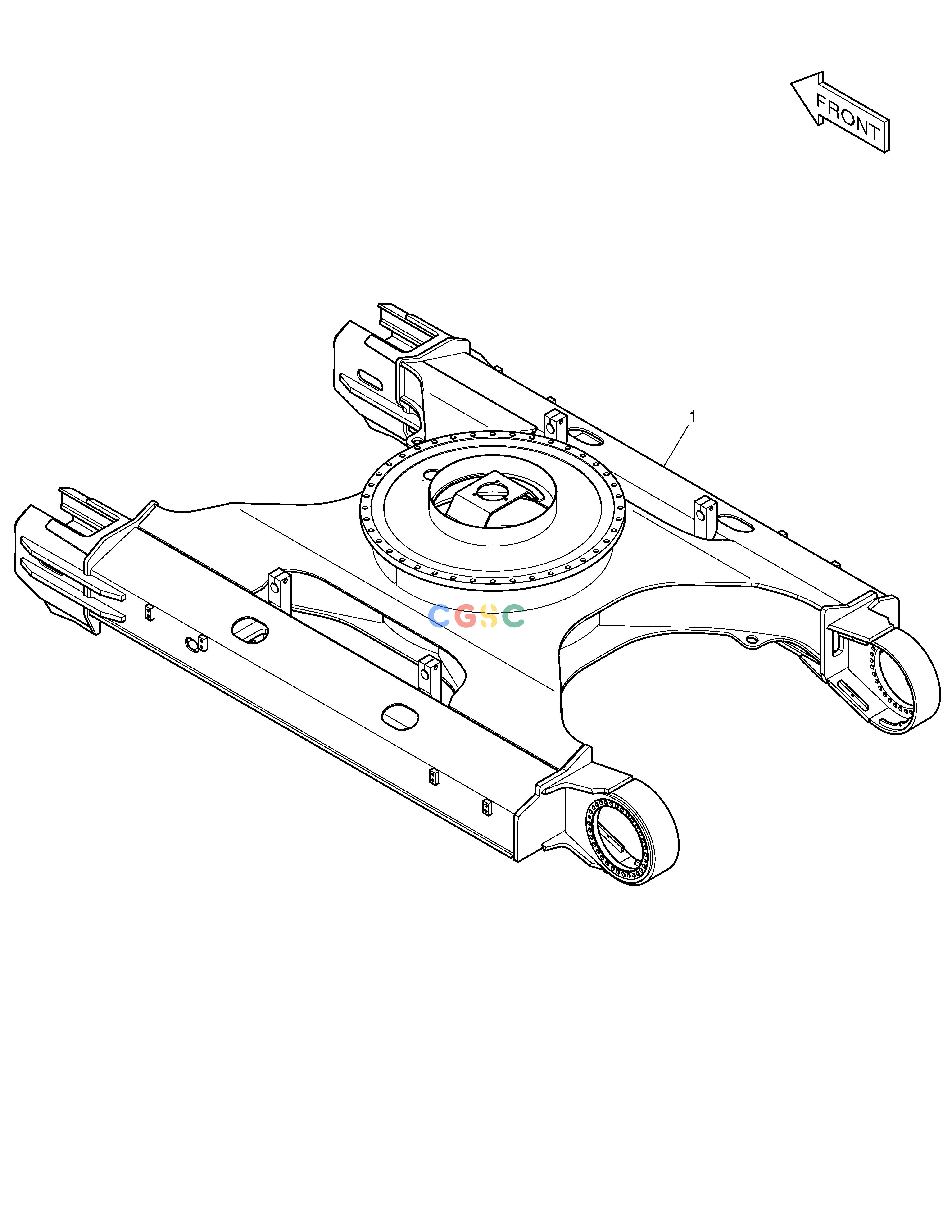 斗山零件查询TRACK FRAME-3m TRACK DX340LC-5 / DX350LC-5(S/N:10001~10049) Doosan parts catalog online