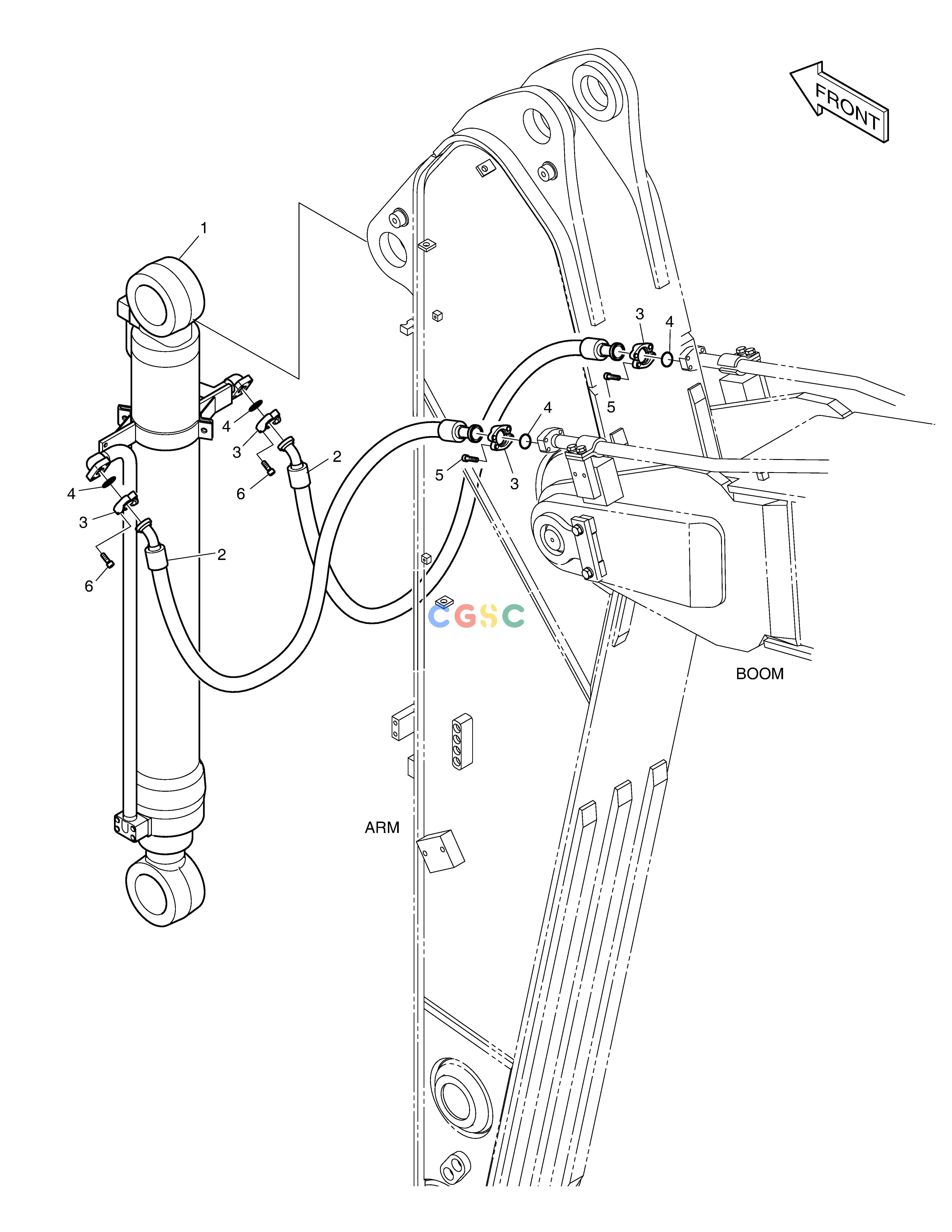 斗山零件查询ARM PIPING - ARM 2.6m DX340LC-5 / DX350LC-5(S/N:10001~10049) Doosan parts catalog online