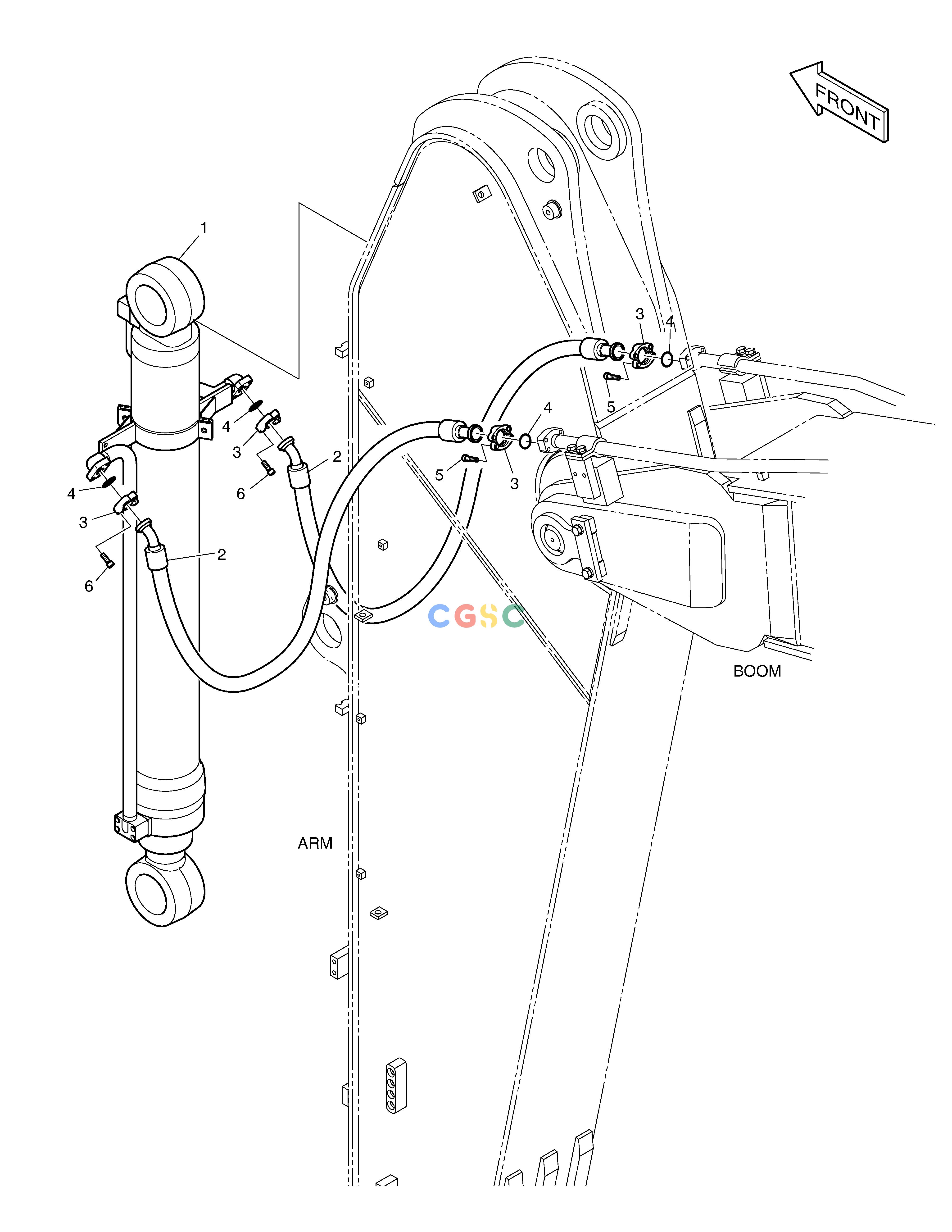 斗山零件查询ARM PIPING - ARM 3.95m DX340LC-5 / DX350LC-5(S/N:10001~10049) Doosan parts catalog online