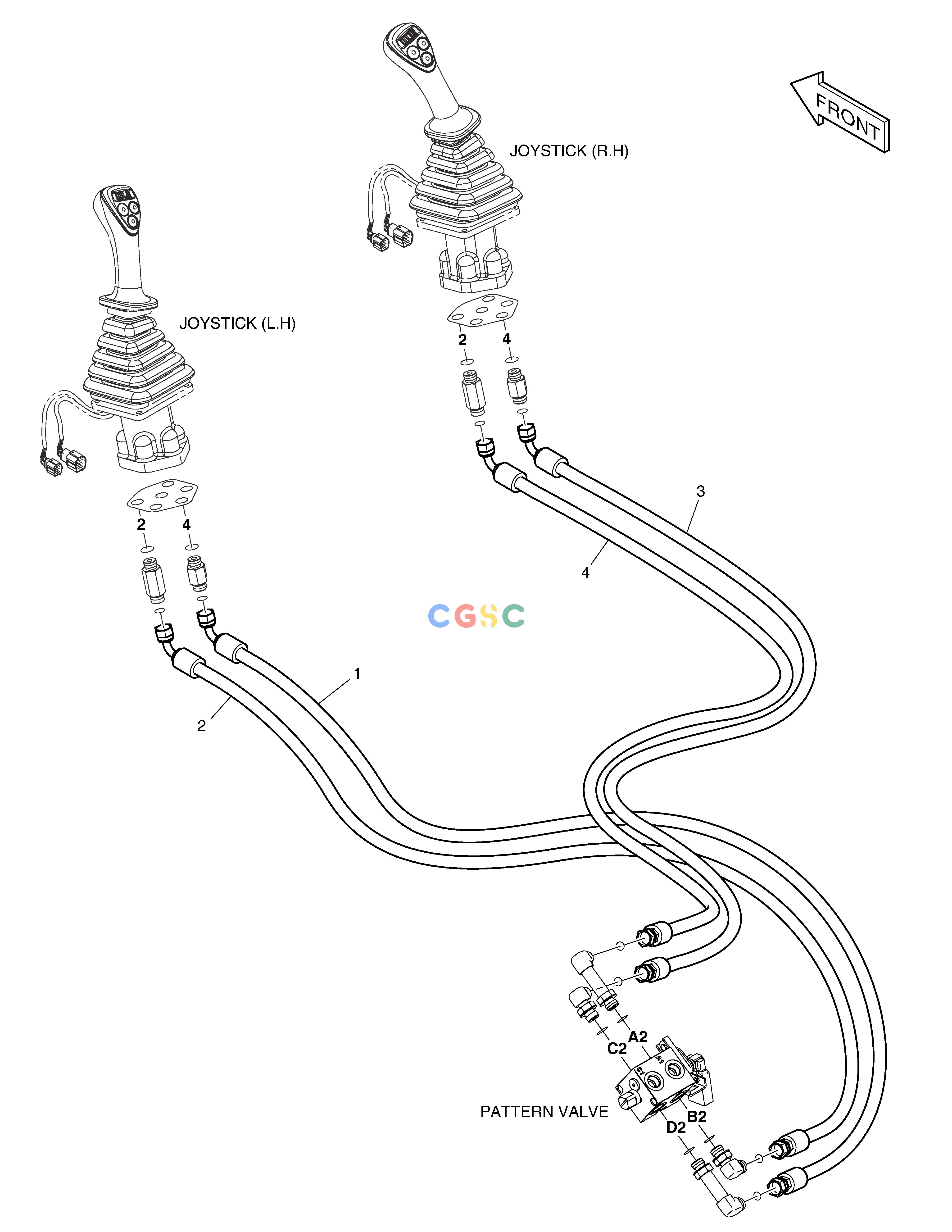 斗山零件查询PILOT PIPING - PATTERN CHANGE(2) DX340LC-5 / DX350LC-5(S/N:10001~10049) Doosan parts catalog online