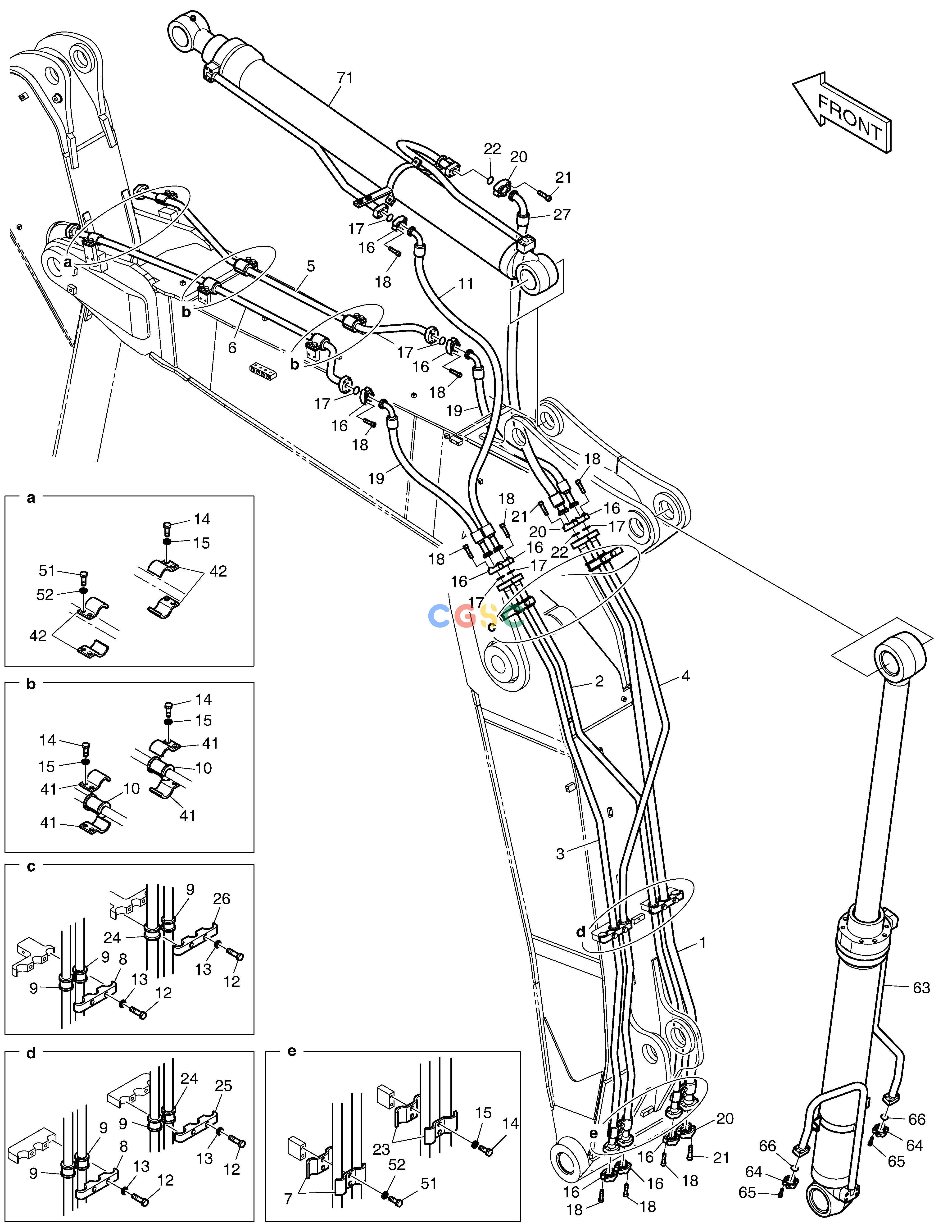 斗山零件查询ARTI. BOOM PIPING DX340LC-5 / DX350LC-5(S/N:10001~10049) Doosan parts catalog online