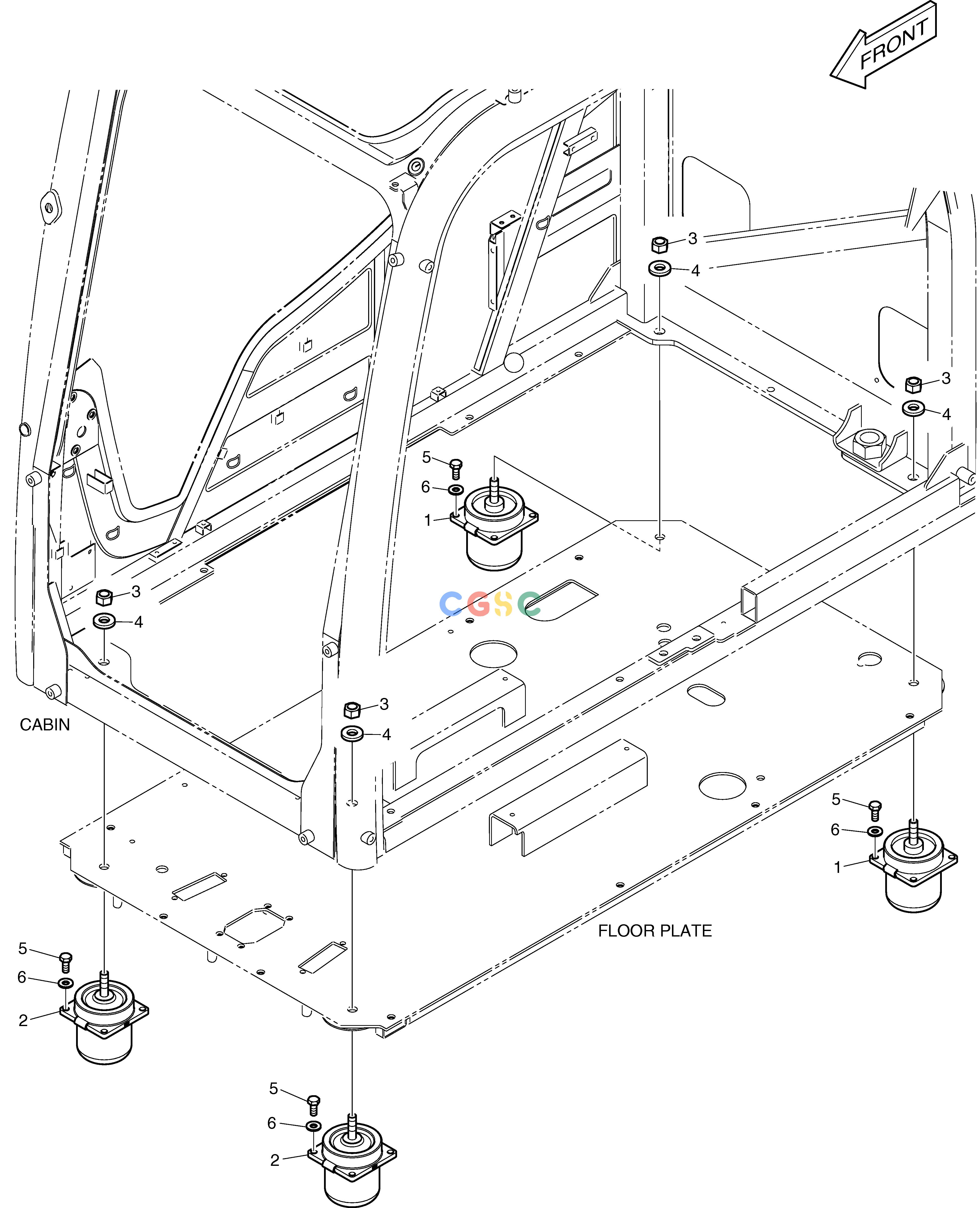 斗山零件查询CABIN MOUNTING - OPG DX340LC-5 / DX350LC-5(S/N:10001~10049) Doosan parts catalog online