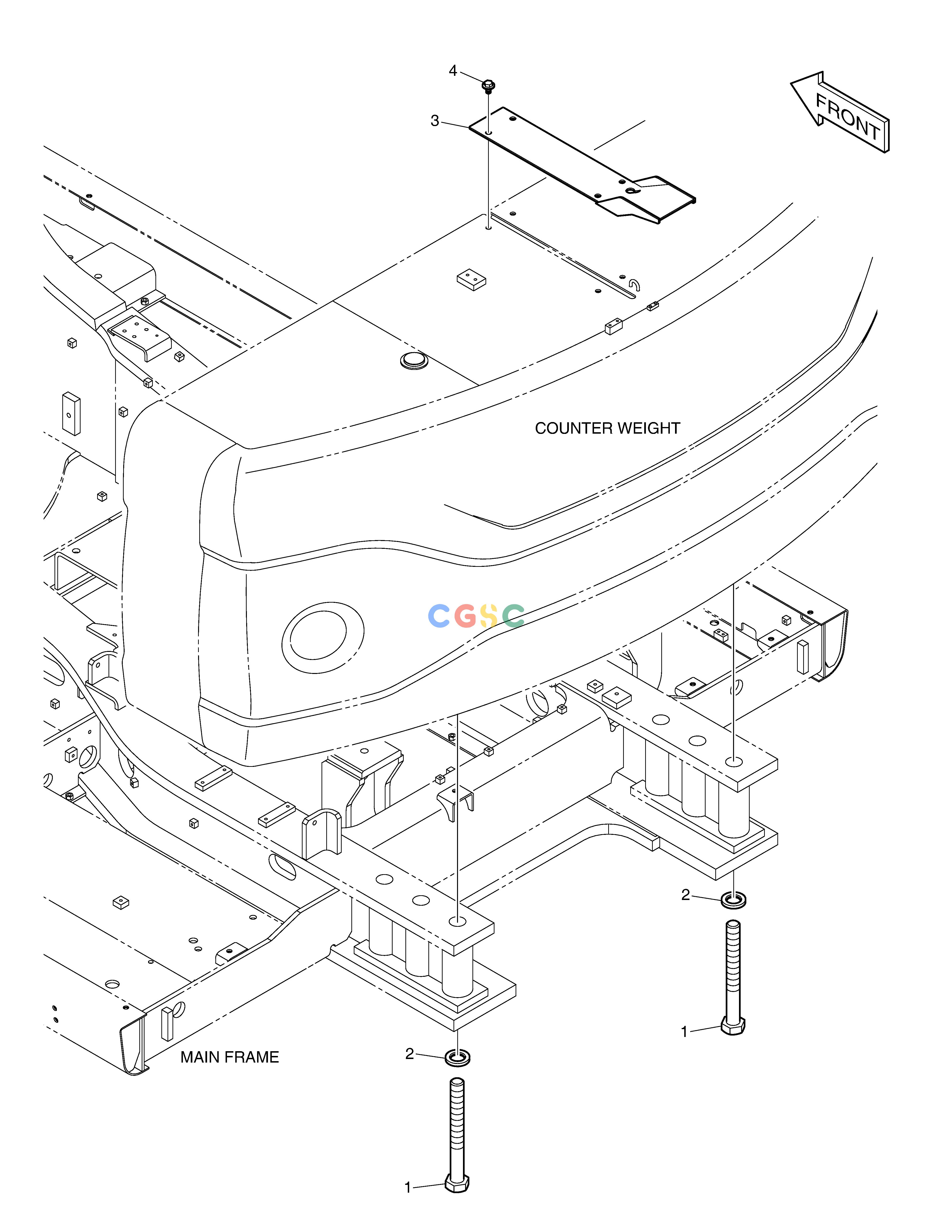 斗山零件查询COUNTER WEIGHT DX490LC-5(S/N:10001~10011) Doosan parts catalog online
