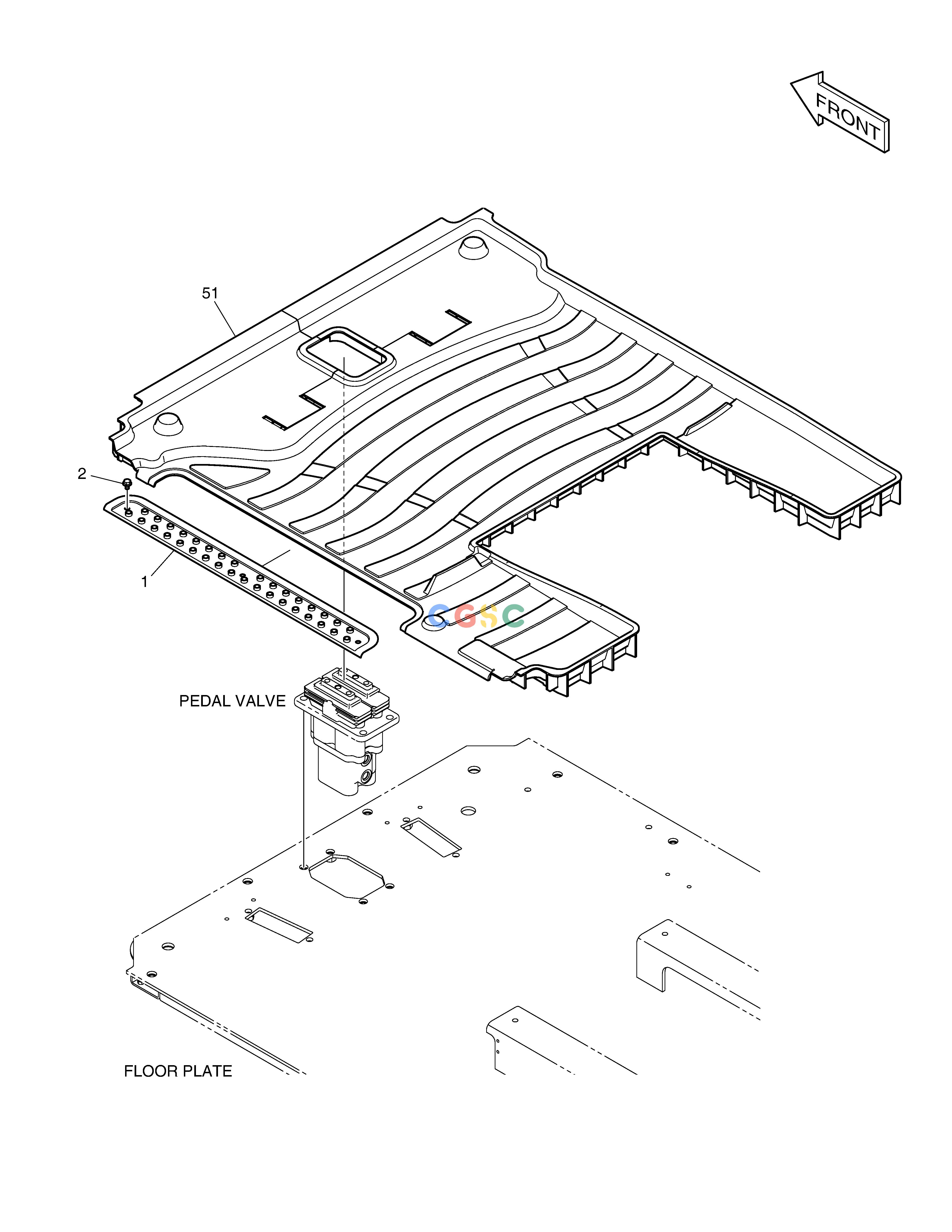 斗山零件查询FLOOR MAT DX490LC-5(S/N:10001~10011) Doosan parts catalog online