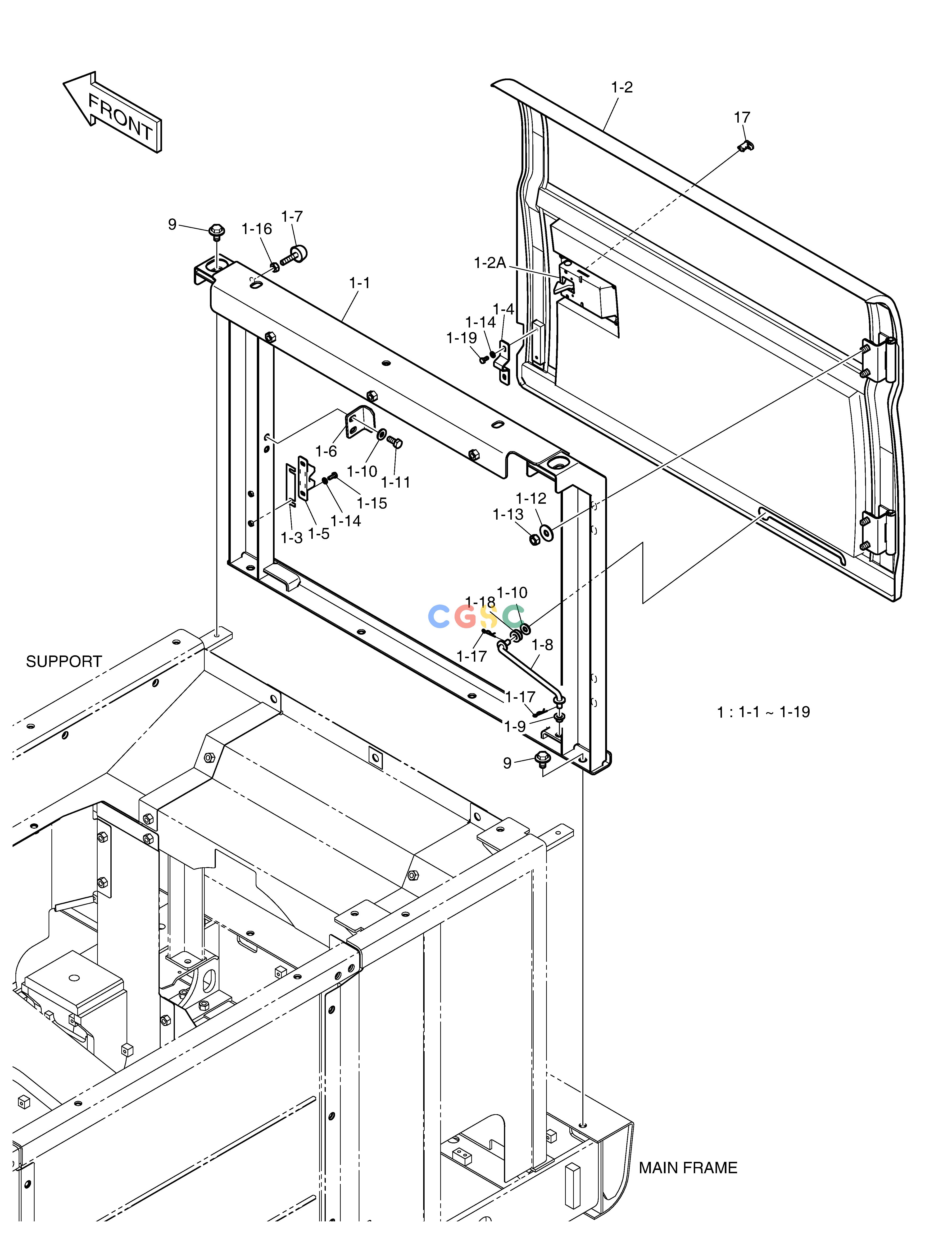 斗山零件查询SIDE DOOR - R.H DX490LC-5(S/N:10001~10011) Doosan parts catalog online
