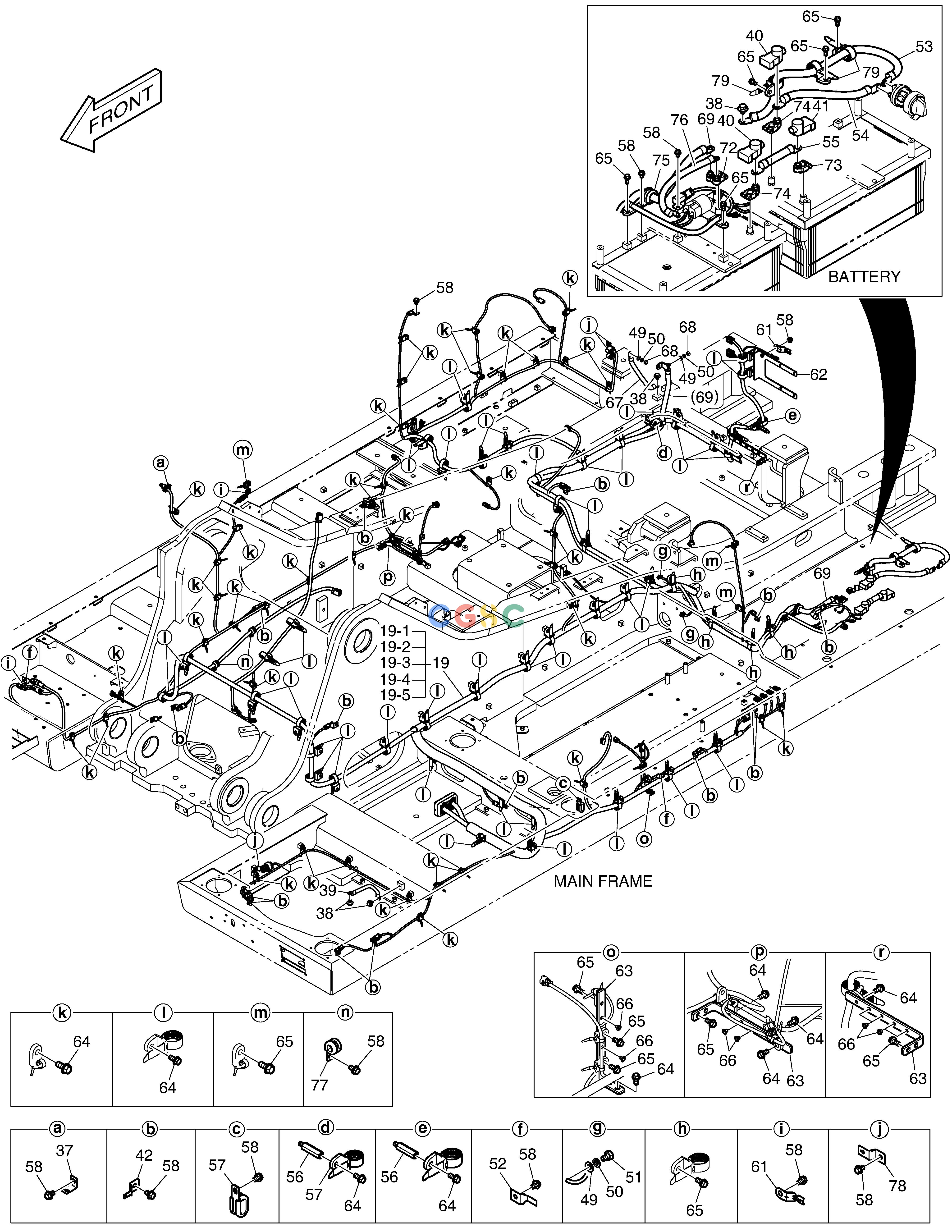 斗山零件查询ELECTRIC WIRING DX490LC-5(S/N:10001~10011) Doosan parts catalog online