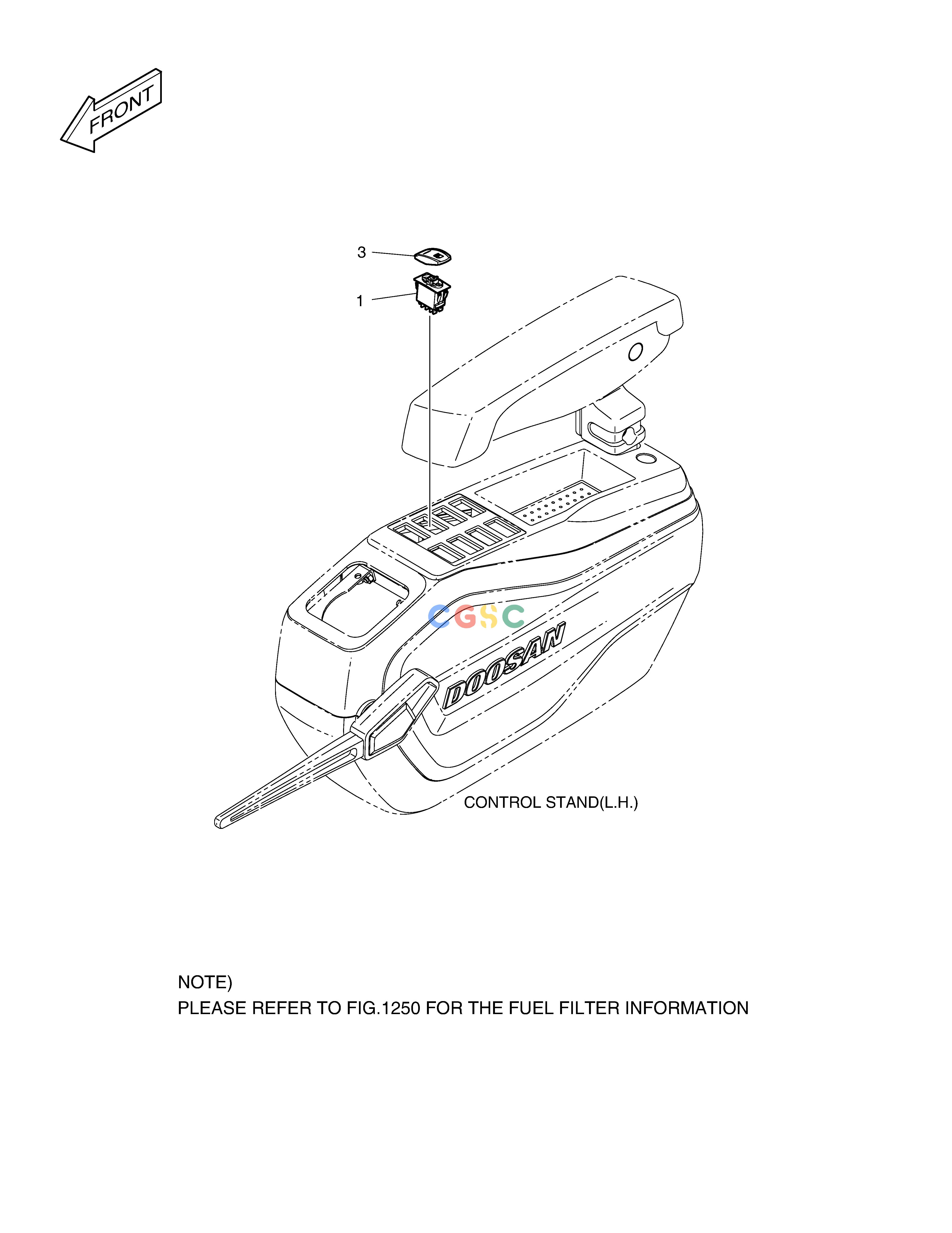 斗山零件查询FUEL HEATER DX490LC-5(S/N:10001~10011) Doosan parts catalog online