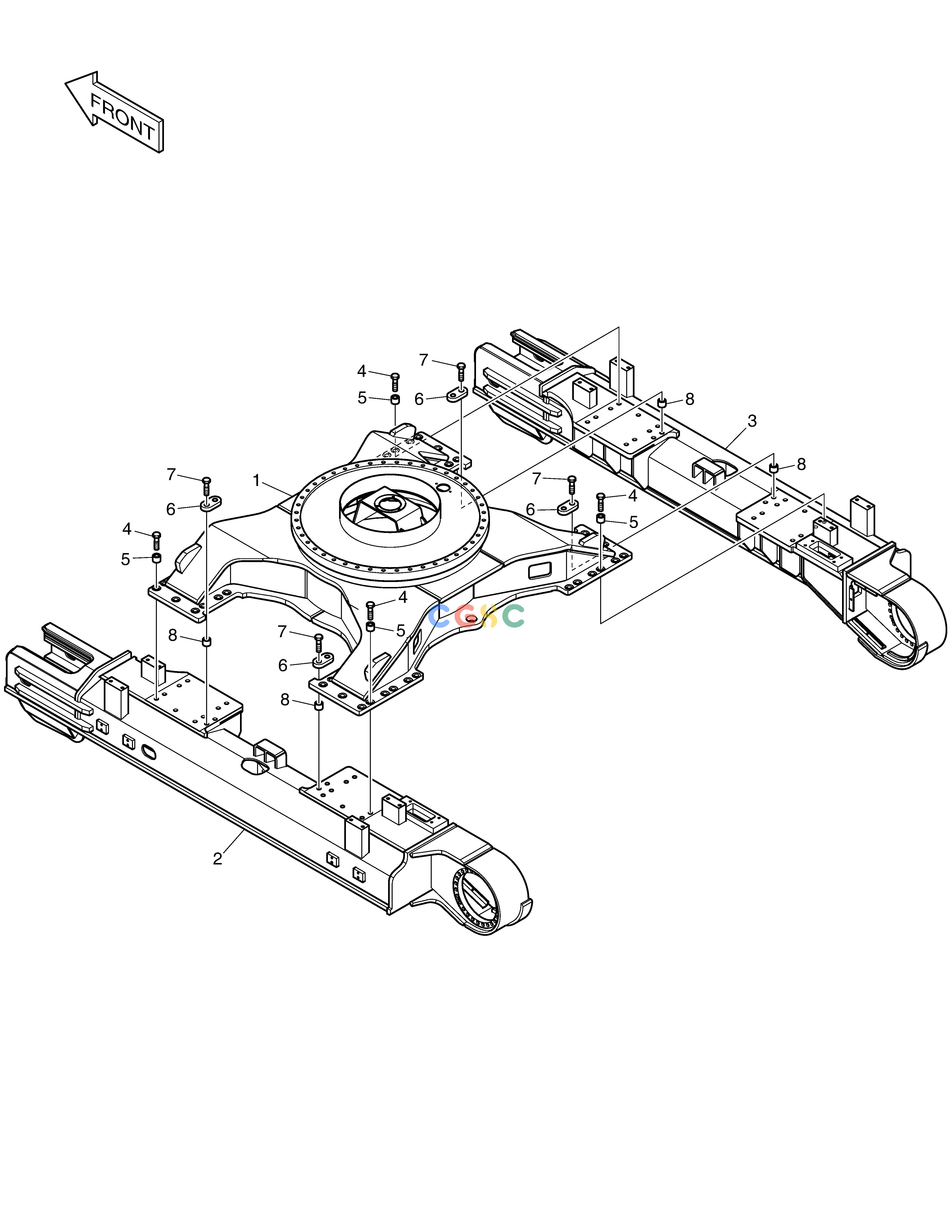 斗山零件查询TRACK FRAME - 3.49m DX490LC-5(S/N:10001~10011) Doosan parts catalog online
