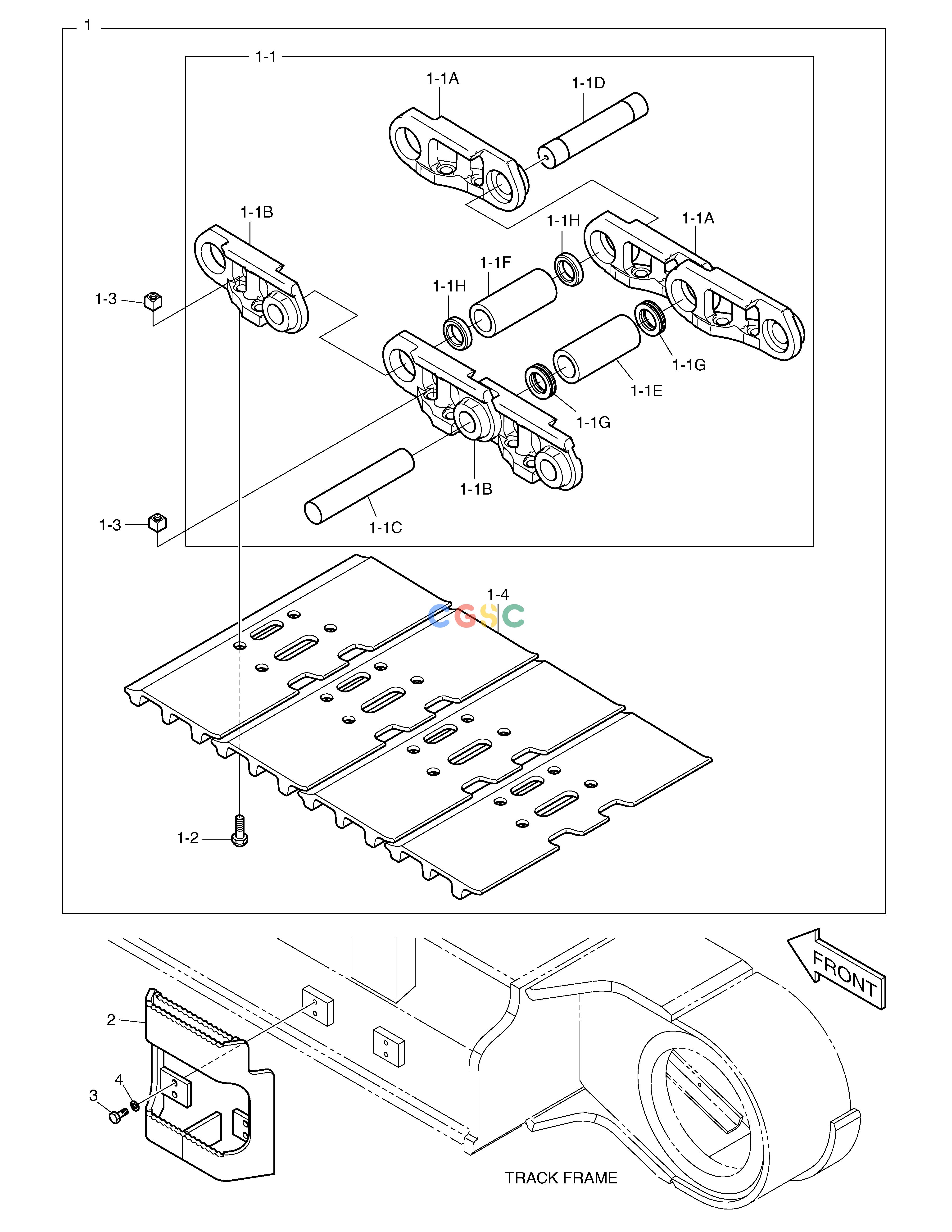 斗山零件查询TRACK SHOE ASS'Y - 600G DX490LC-5(S/N:10001~10011) Doosan parts catalog online
