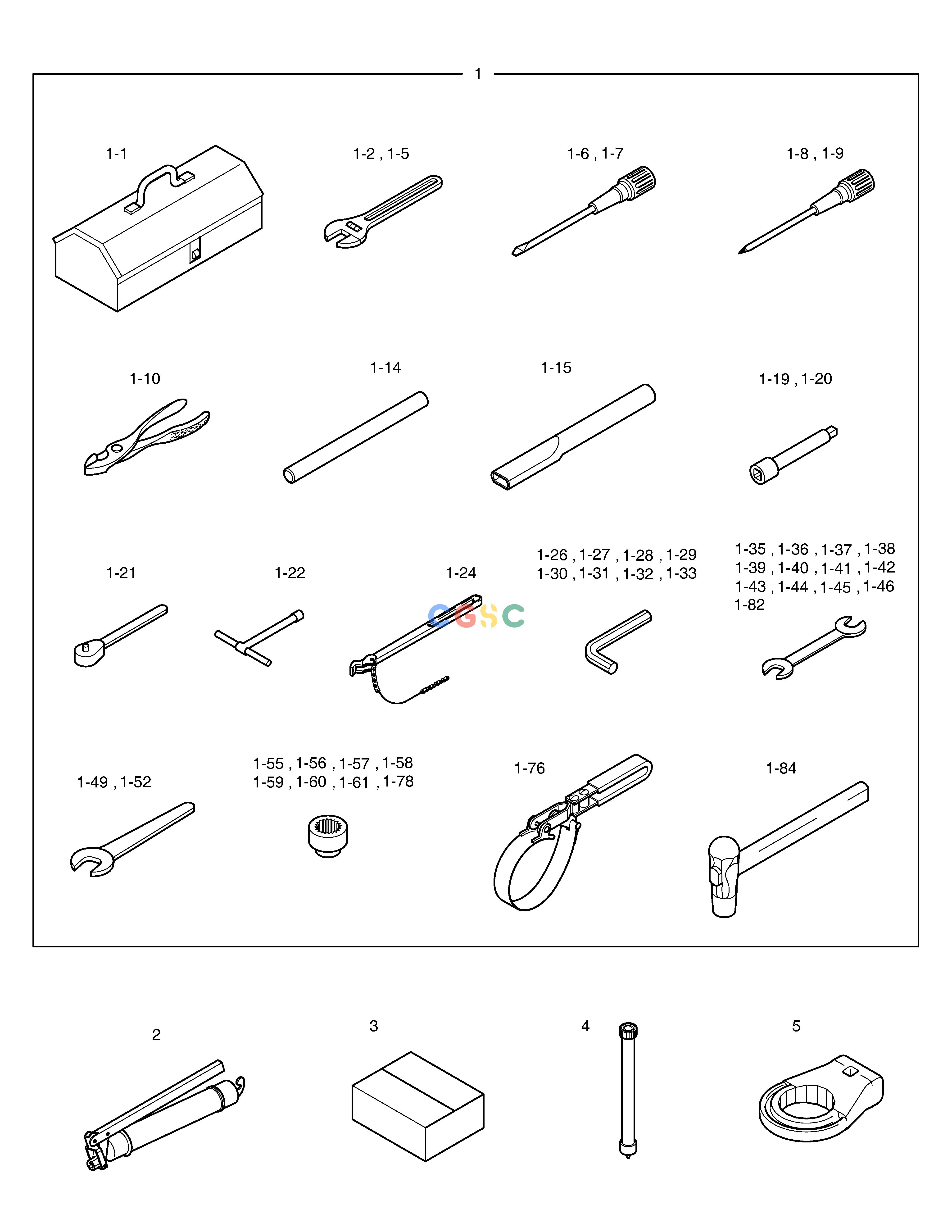 斗山零件查询TOOLS DX490LC-5(S/N:10001~10011) Doosan parts catalog online