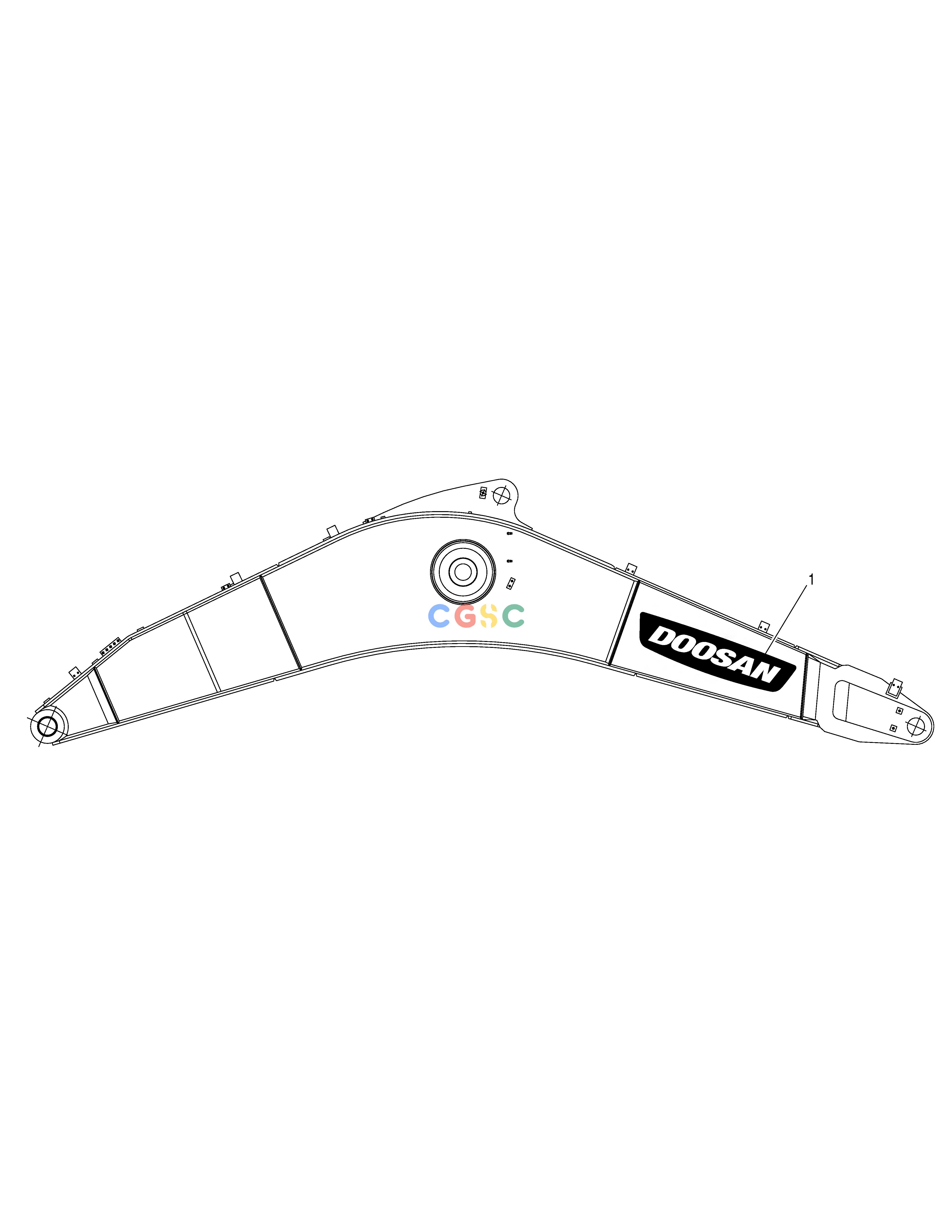 斗山零件查询DECAL - DOOSAN(SHORT BOOM) DX490LC-5(S/N:10001~10011) Doosan parts catalog online