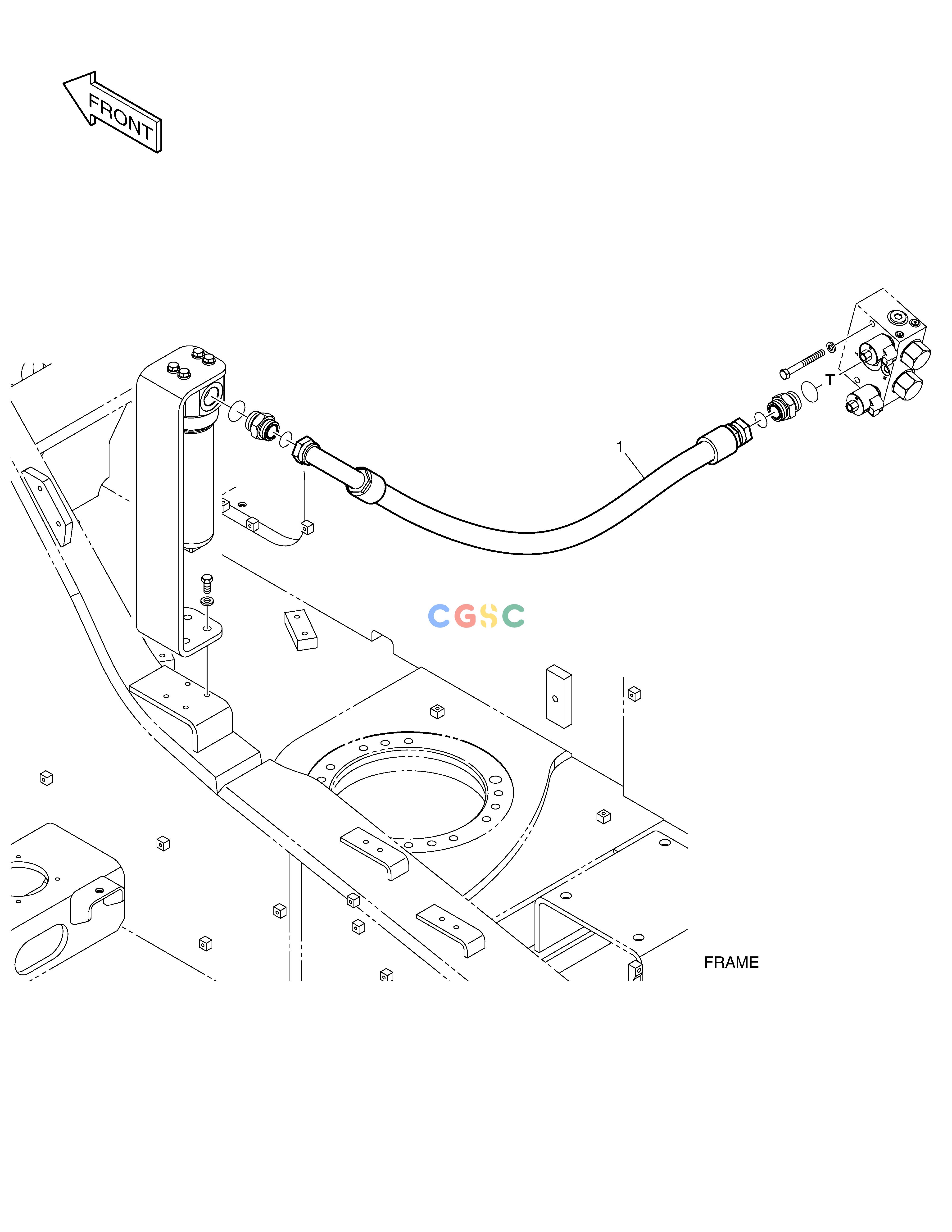 斗山零件查询TWO WAY PIPING - WITH FILTER DX490LC-5(S/N:10001~10011) Doosan parts catalog online