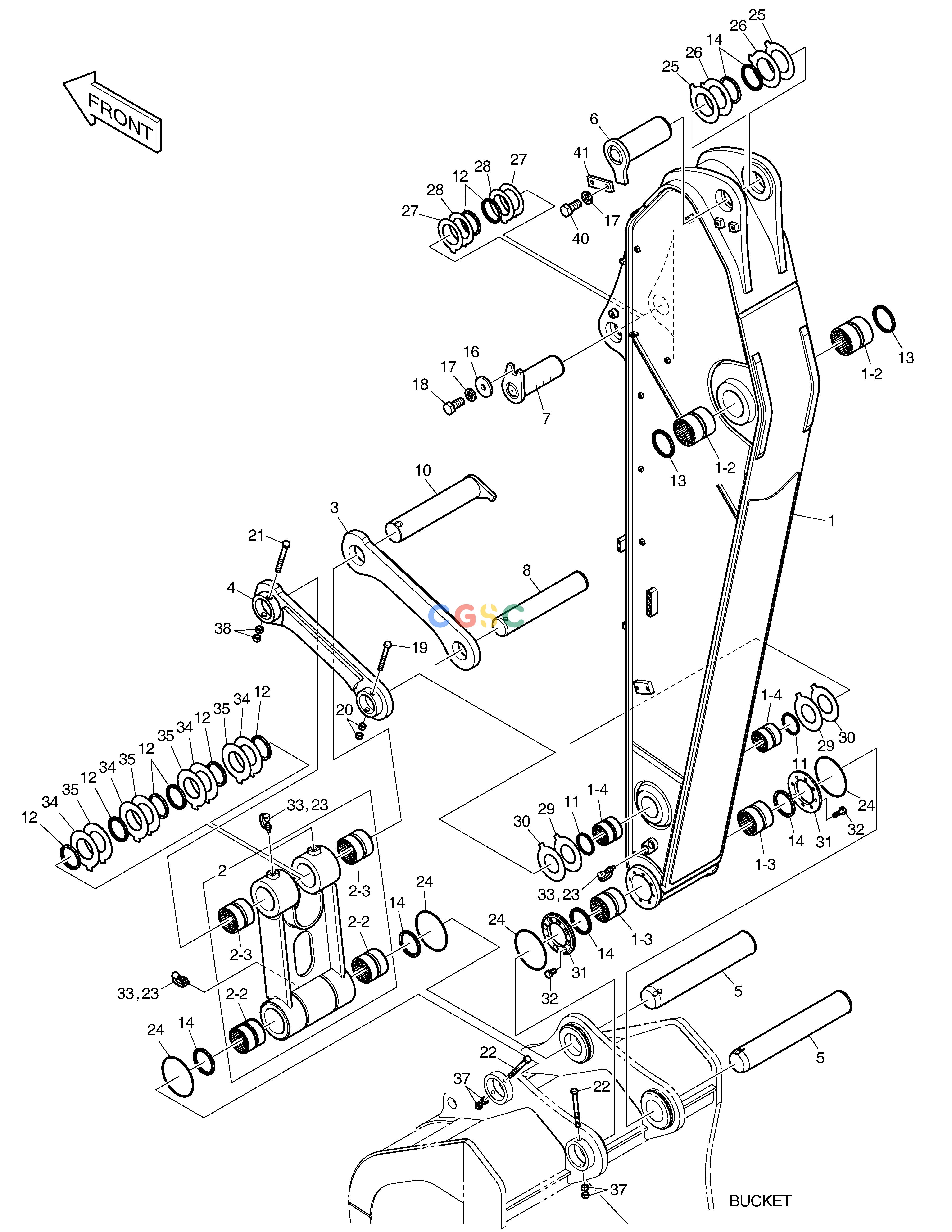斗山零件查询ARM - 3.35m(NA) DX490LC-5(S/N:10001~10011) Doosan parts catalog online