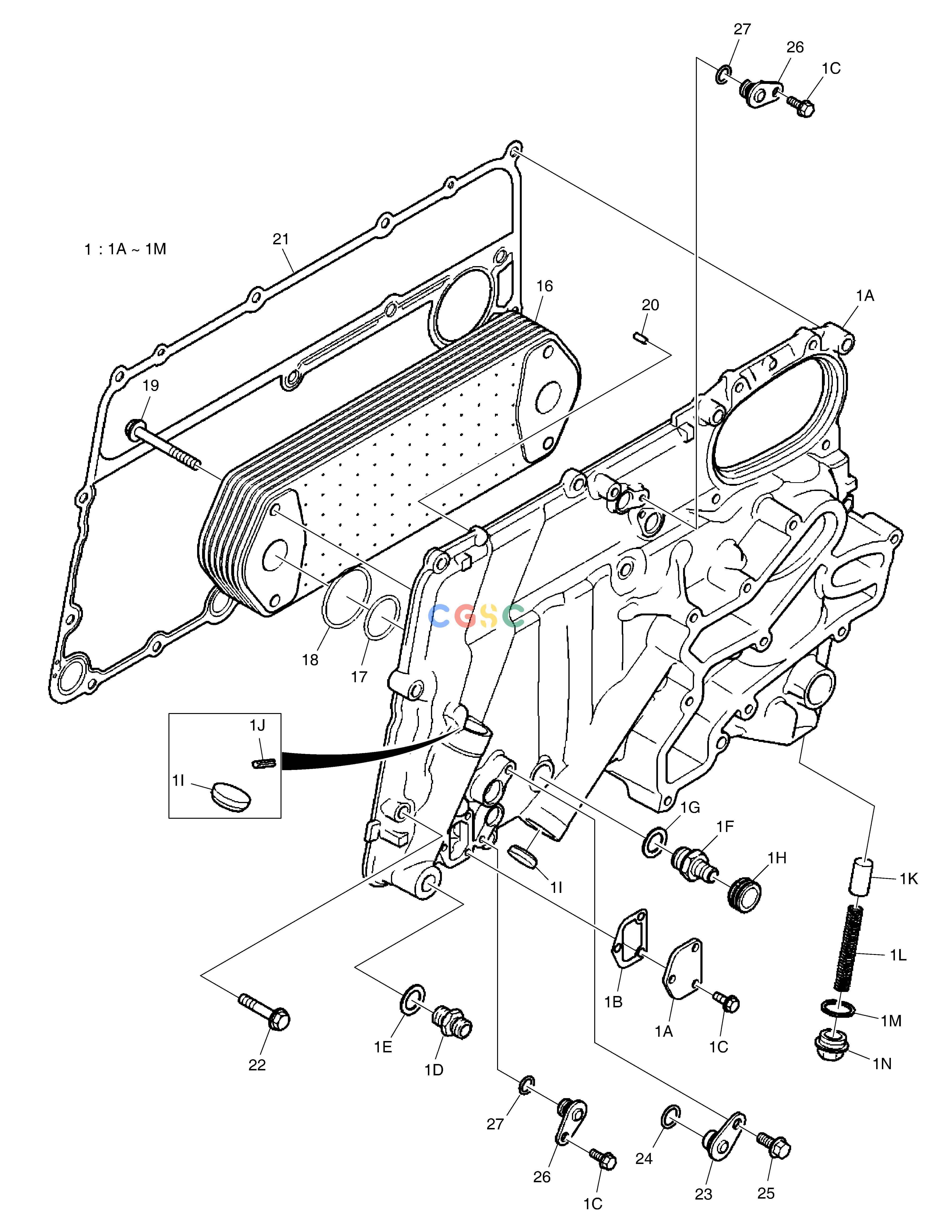 斗山零件查询OIL COOLER DX420LC-5(S/N:10001~10010) Doosan parts catalog online