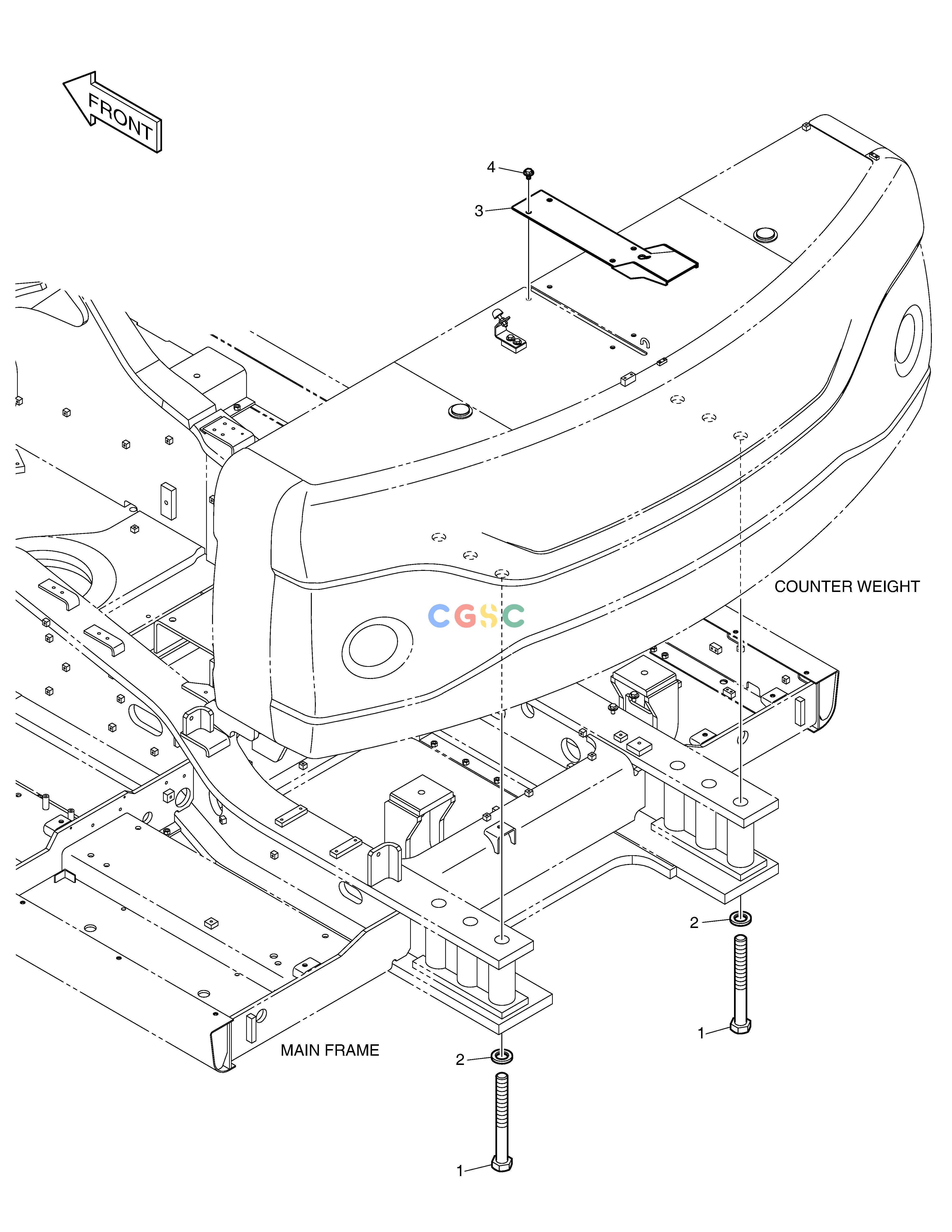 斗山零件查询COUNTER WEIGHT DX420LC-5(S/N:10001~10010) Doosan parts catalog online