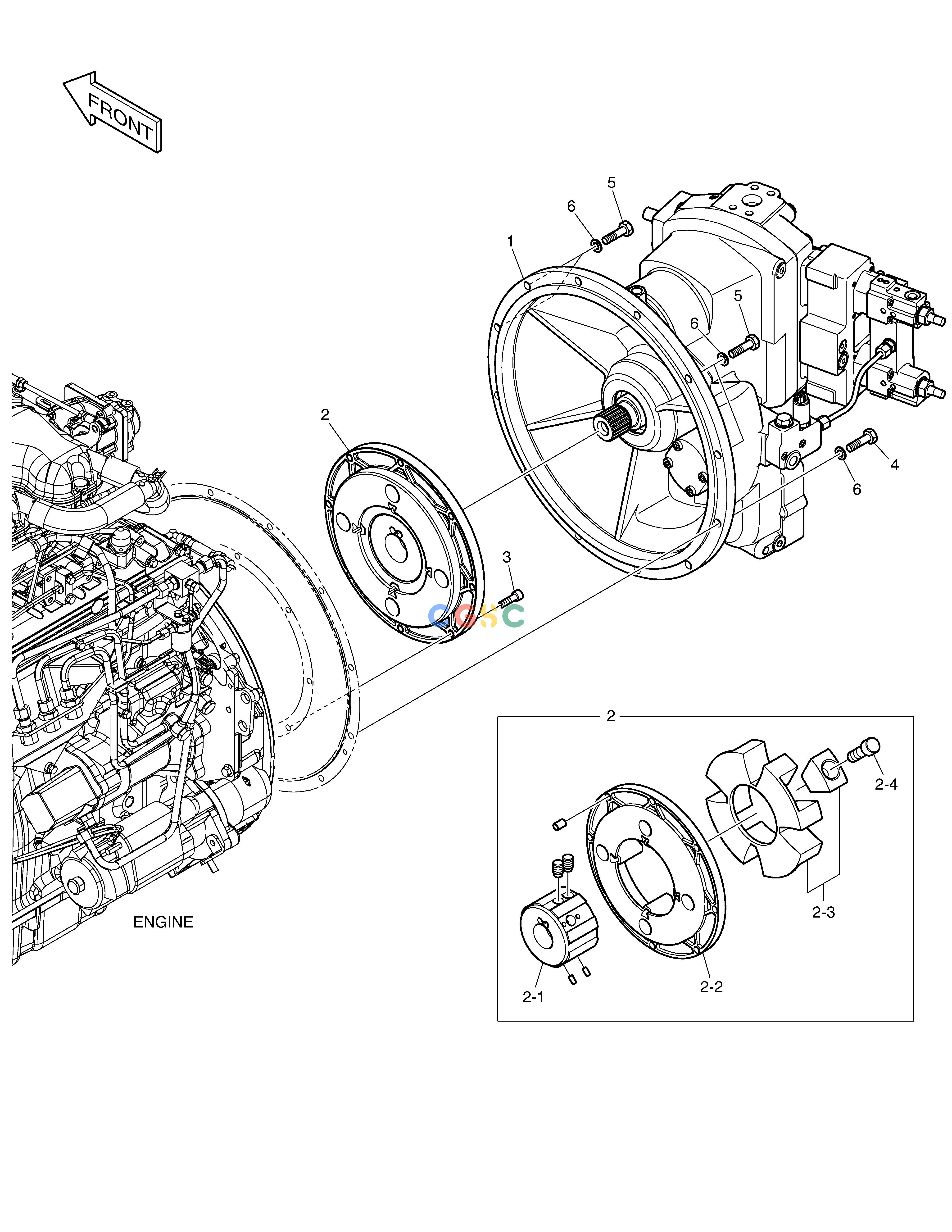 斗山零件查询PUMP MOUNTING DX420LC-5(S/N:10001~10010) Doosan parts catalog online