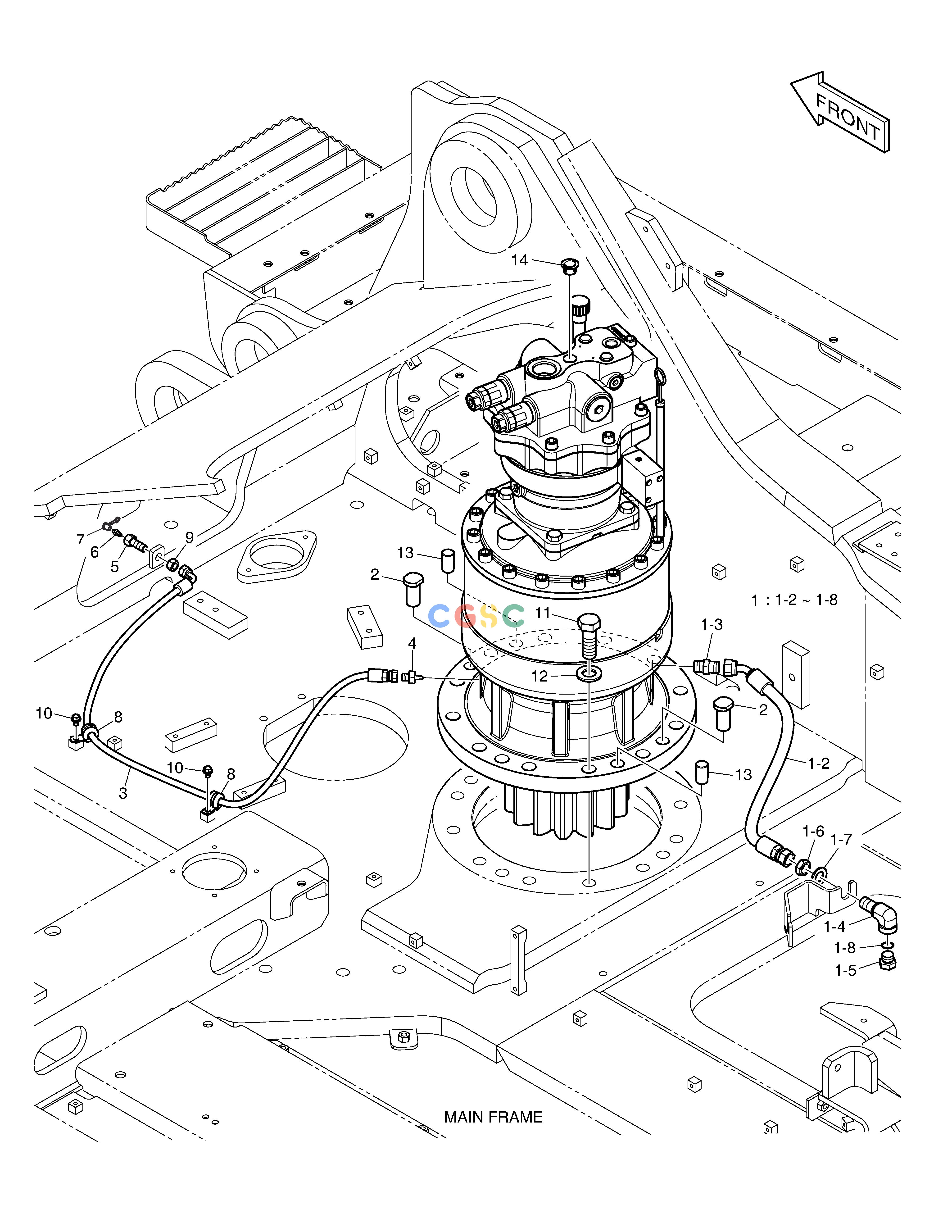 斗山零件查询SWING DEVICE DX420LC-5(S/N:10001~10010) Doosan parts catalog online