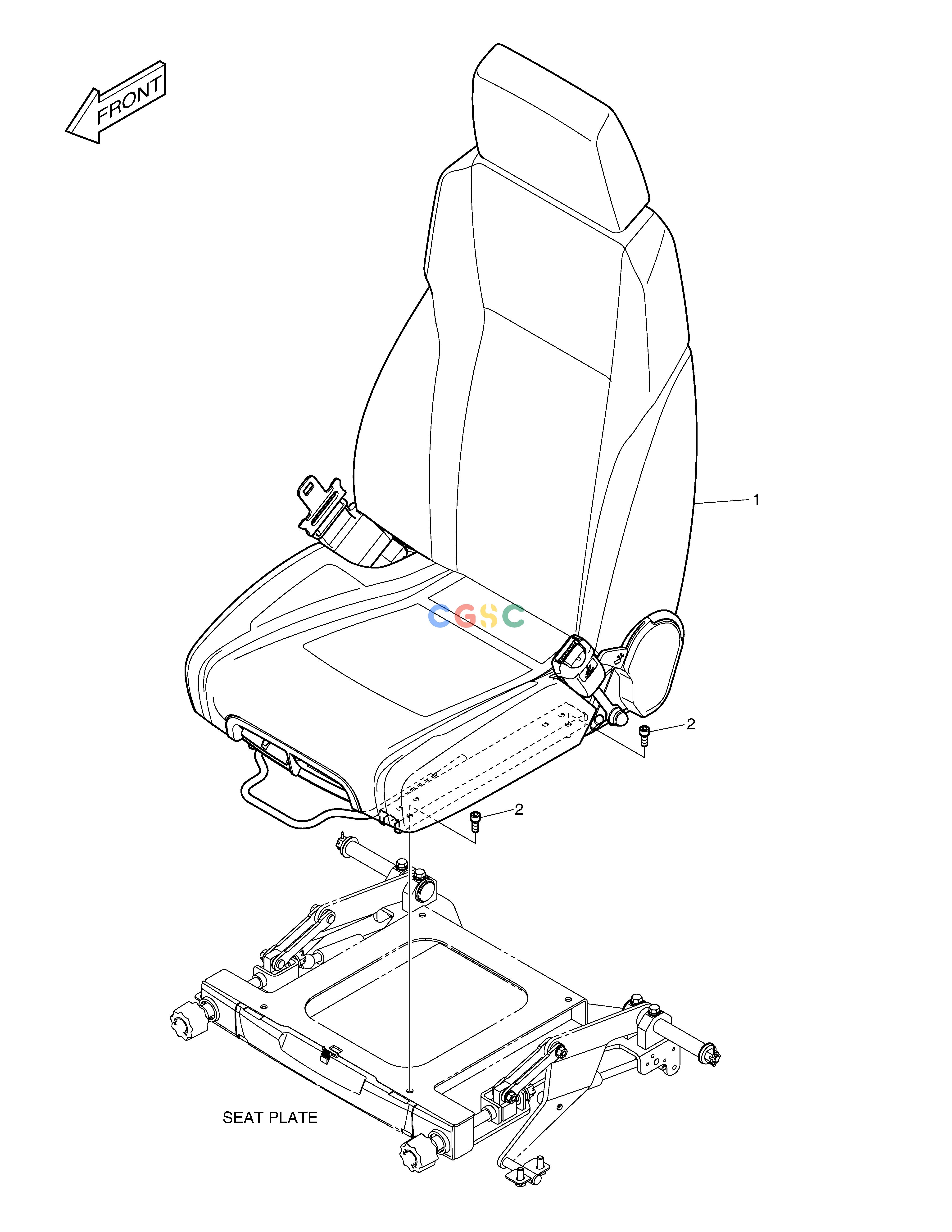 斗山零件查询SEAT MOUNTING DX420LC-5(S/N:10001~10010) Doosan parts catalog online