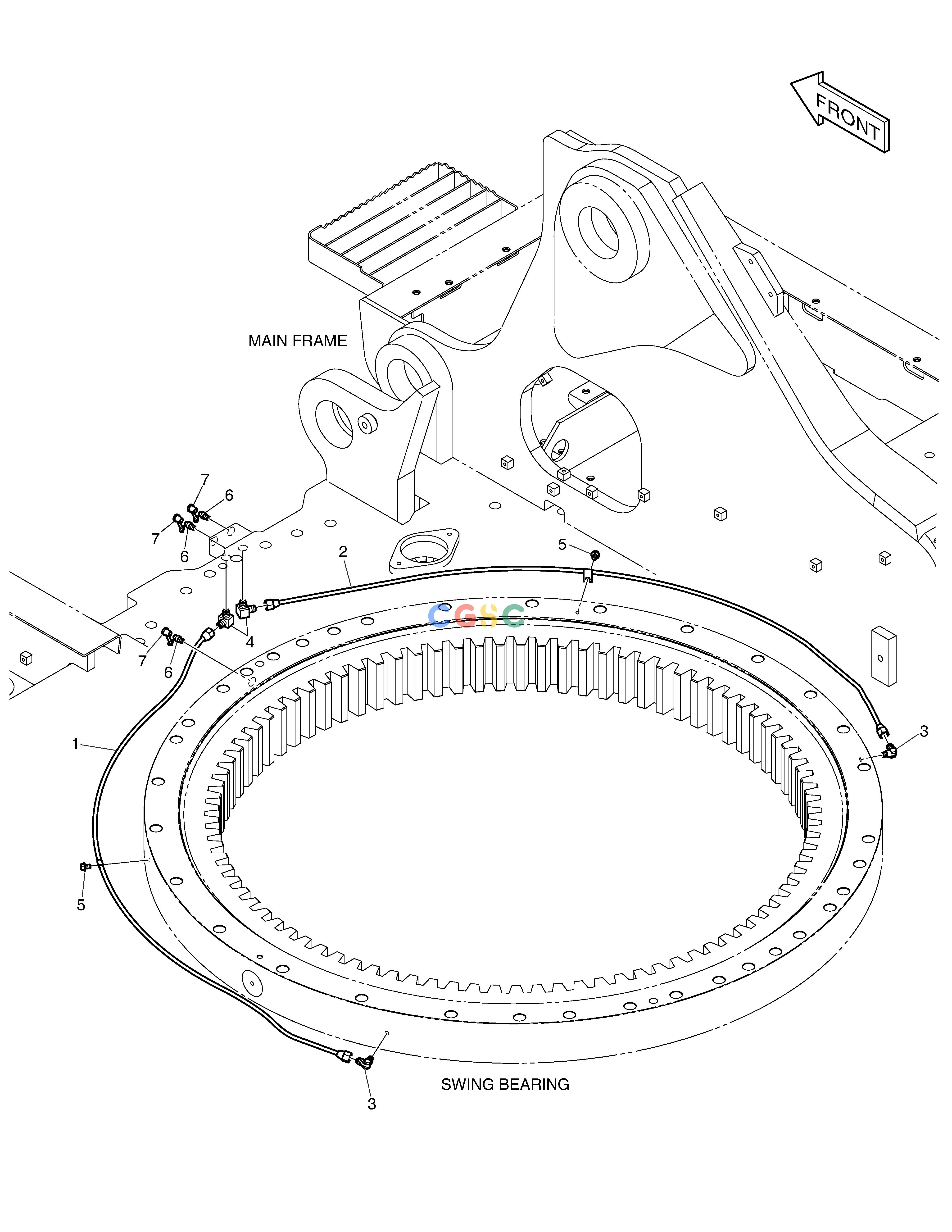 斗山零件查询LUBRICATION PIPING DX420LC-5(S/N:10001~10010) Doosan parts catalog online