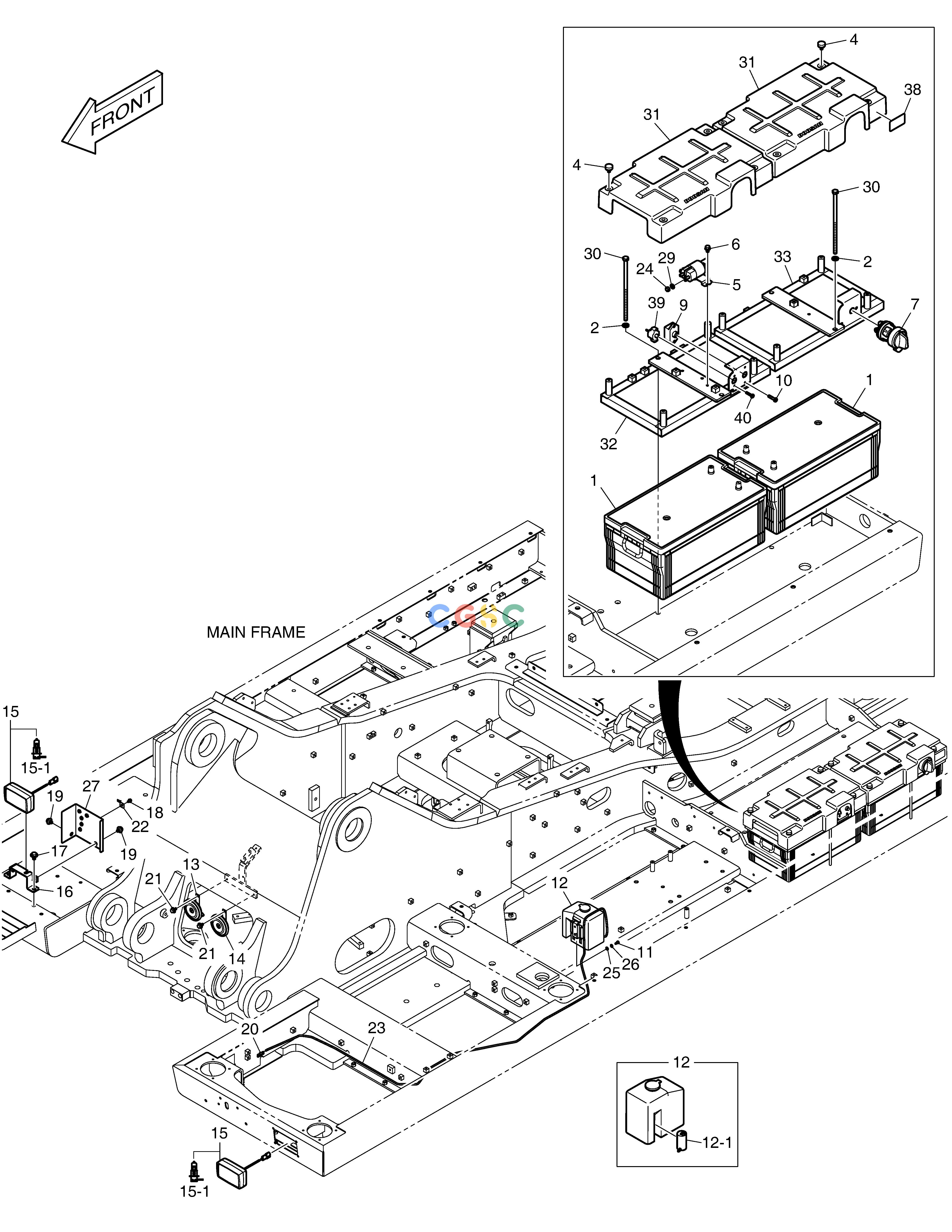 斗山零件查询ELECTRIC PARTS - RELATED DX420LC-5(S/N:10001~10010) Doosan parts catalog online
