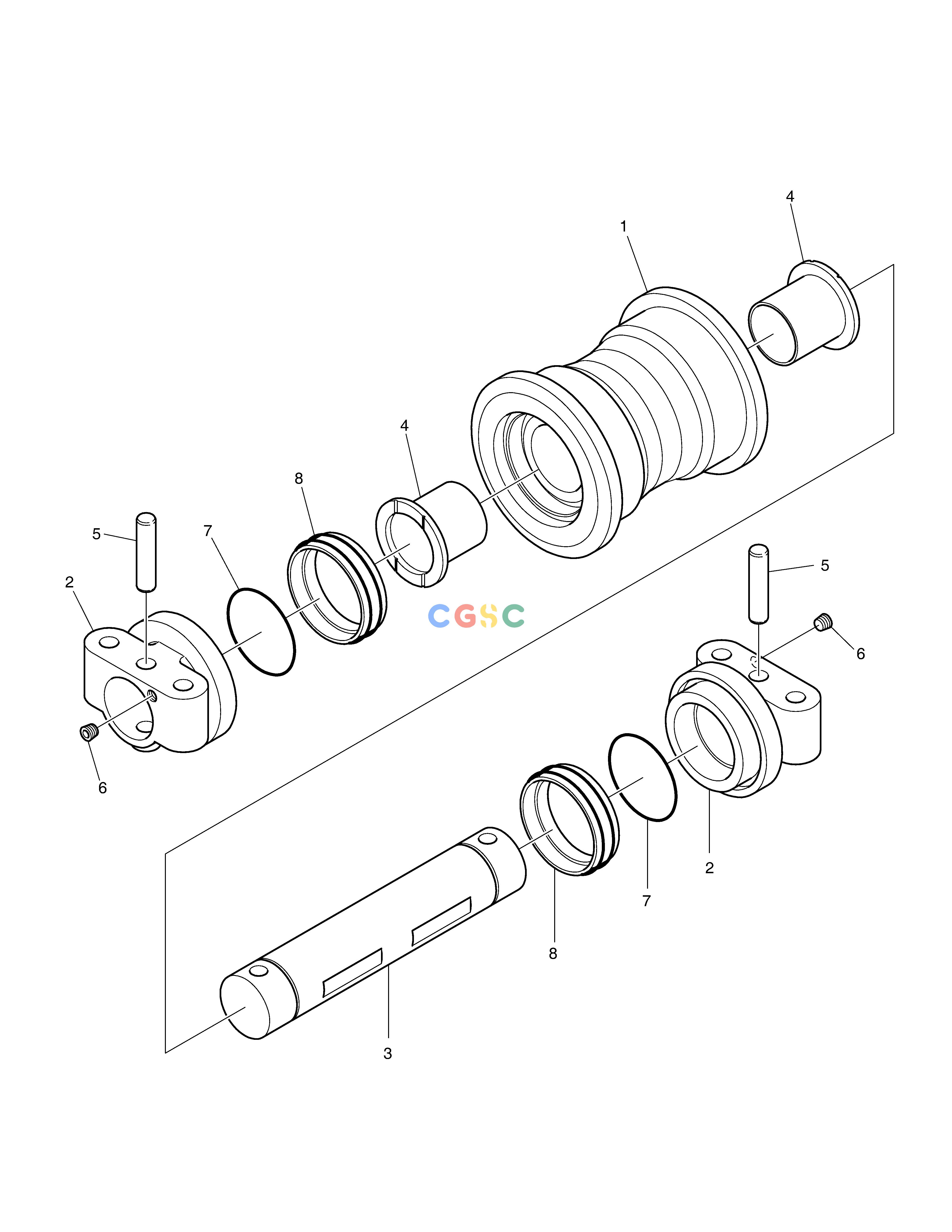斗山零件查询LOWER ROLLER DX420LC-5(S/N:10001~10010) Doosan parts catalog online