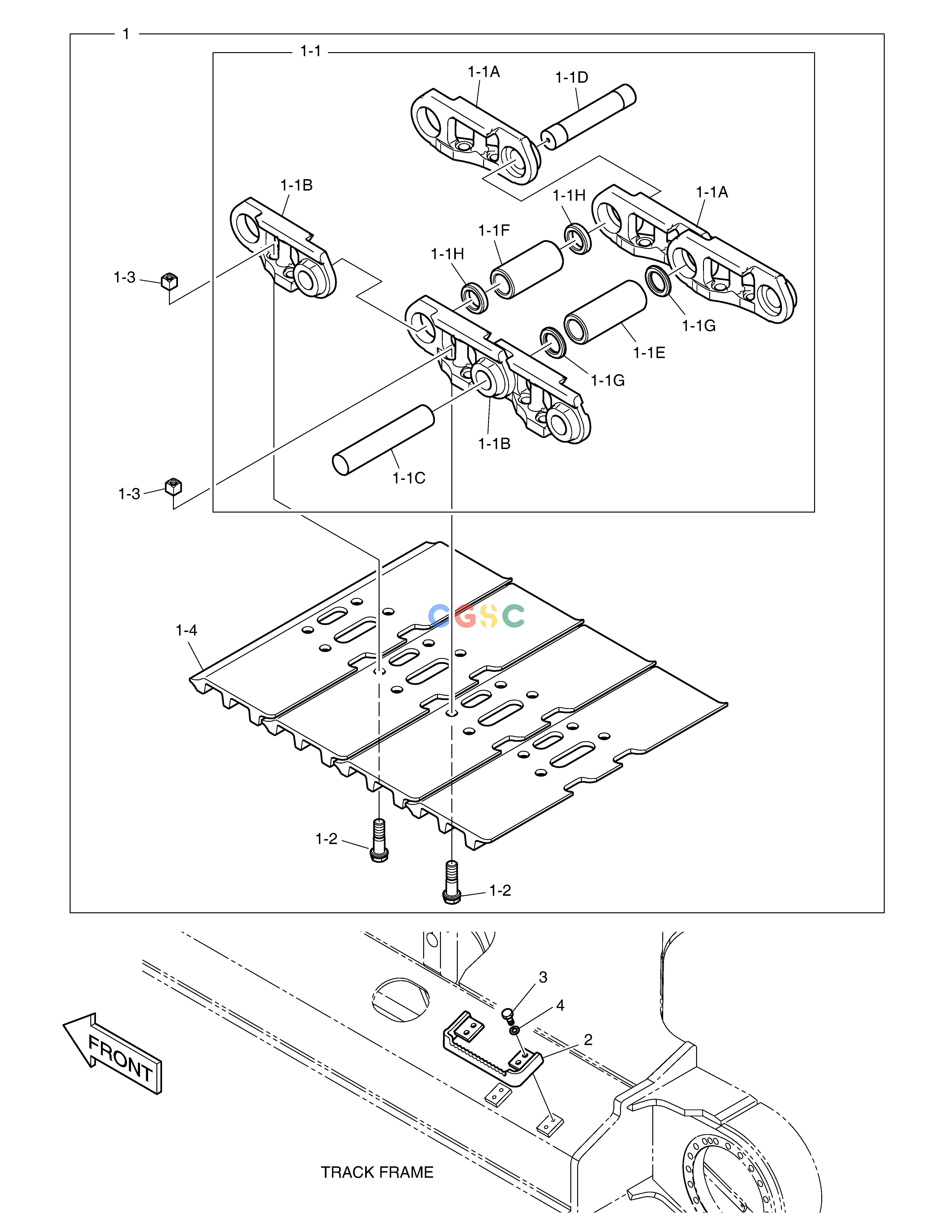 斗山零件查询TRACK SHOE ASS'Y - 600G DX420LC-5(S/N:10001~10010) Doosan parts catalog online