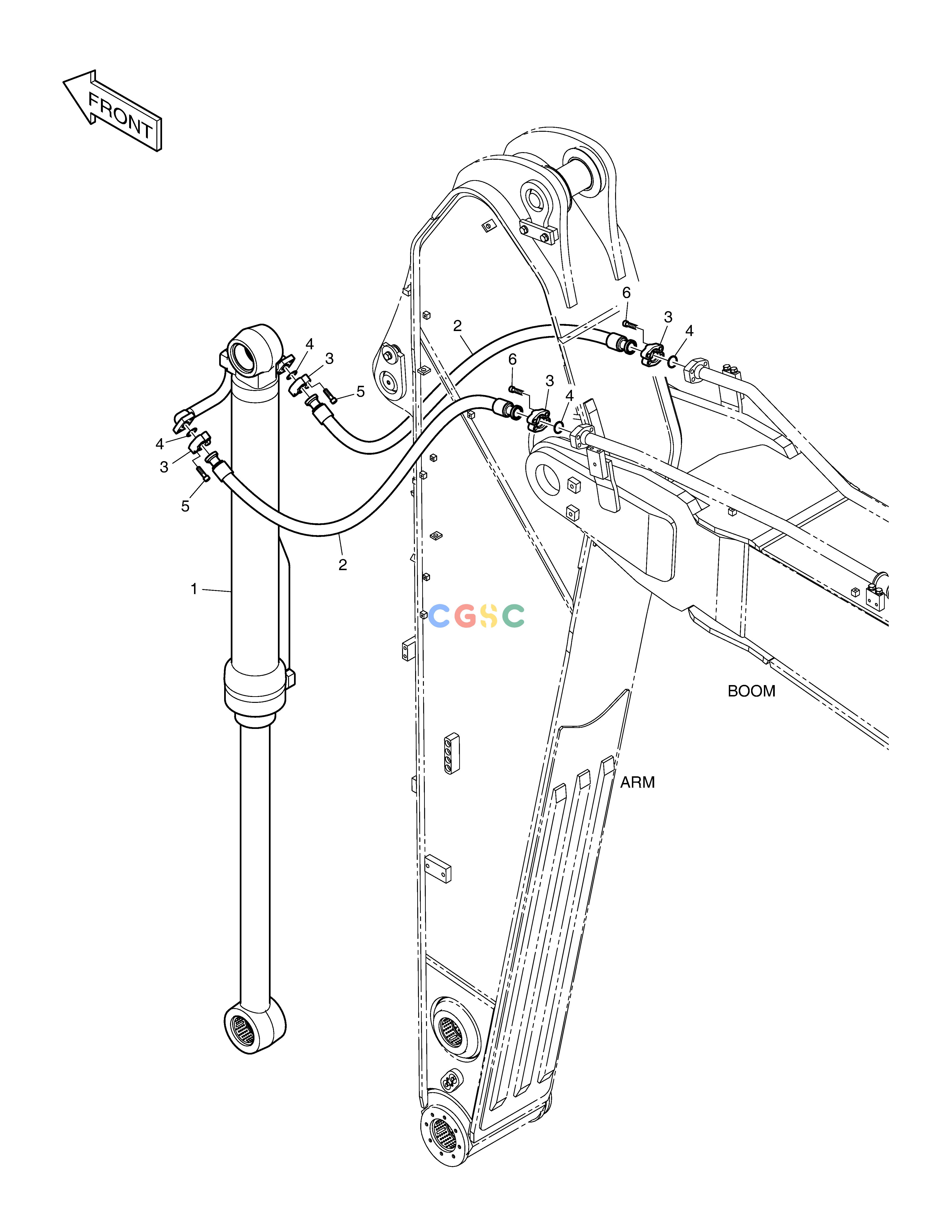 斗山零件查询ARM PIPING - ARM 3.25m DX420LC-5(S/N:10001~10010) Doosan parts catalog online