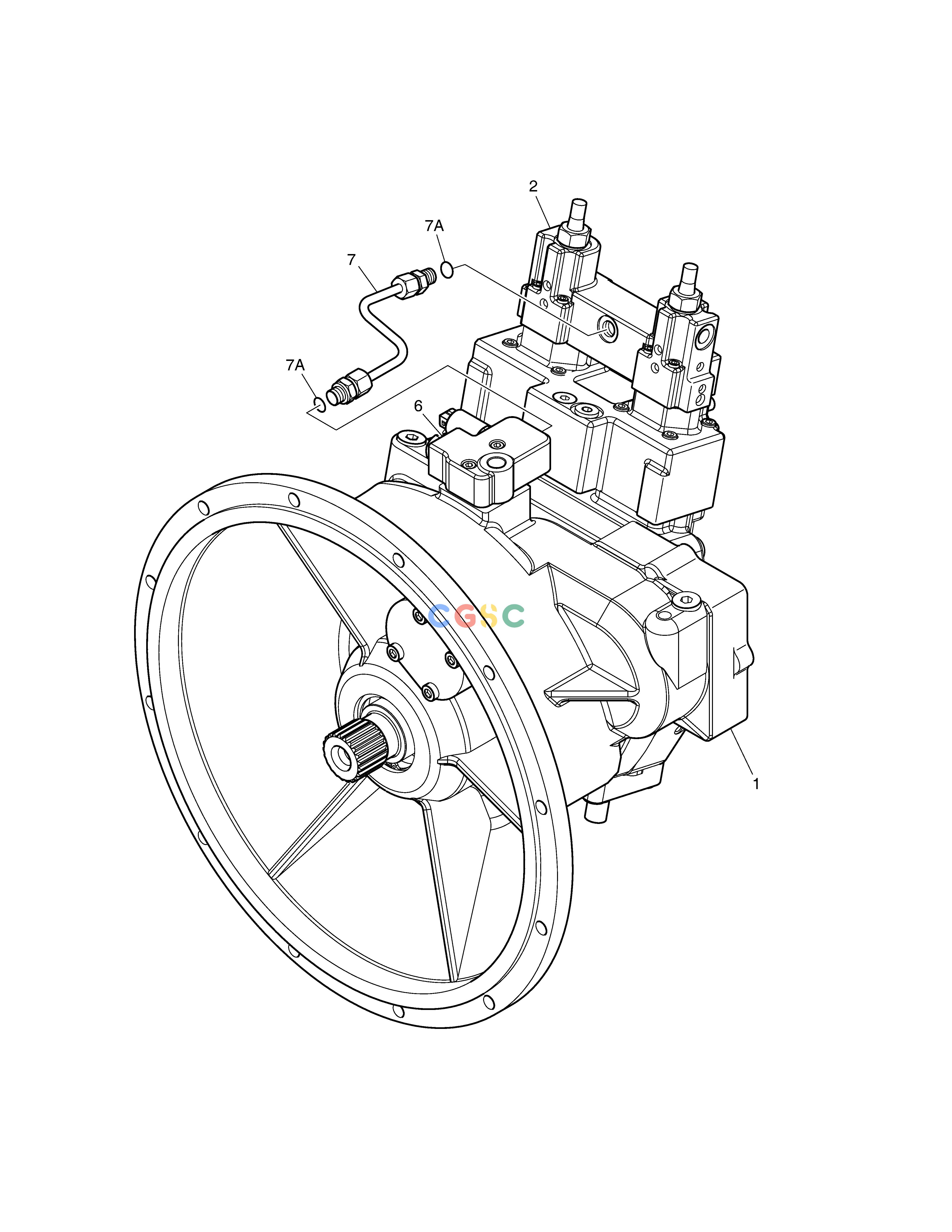 斗山零件查询MAIN PUMP DX420LC-5(S/N:10001~10010) Doosan parts catalog online