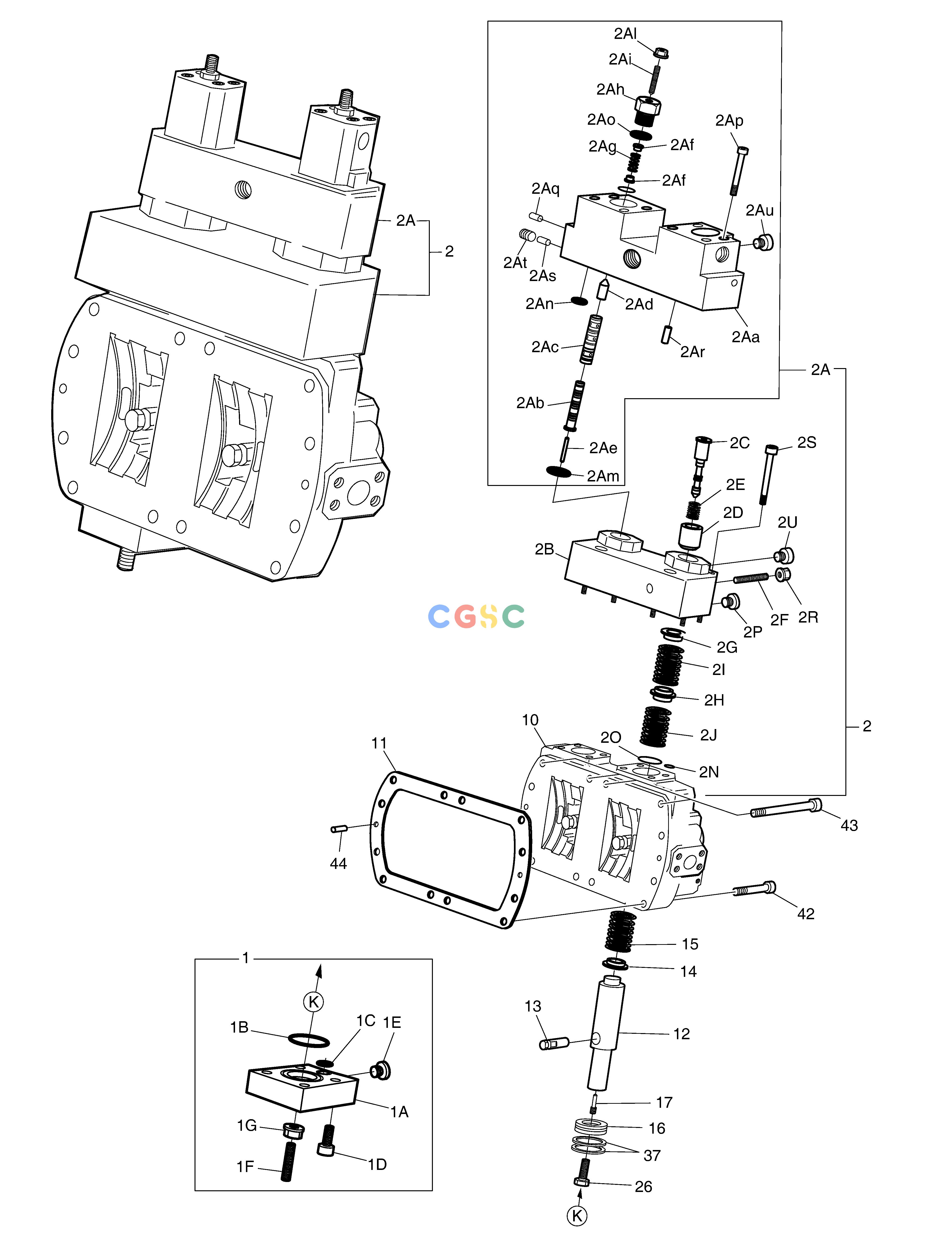 斗山零件查询MAIN PUMP - CONTROL DX420LC-5(S/N:10001~10010) Doosan parts catalog online