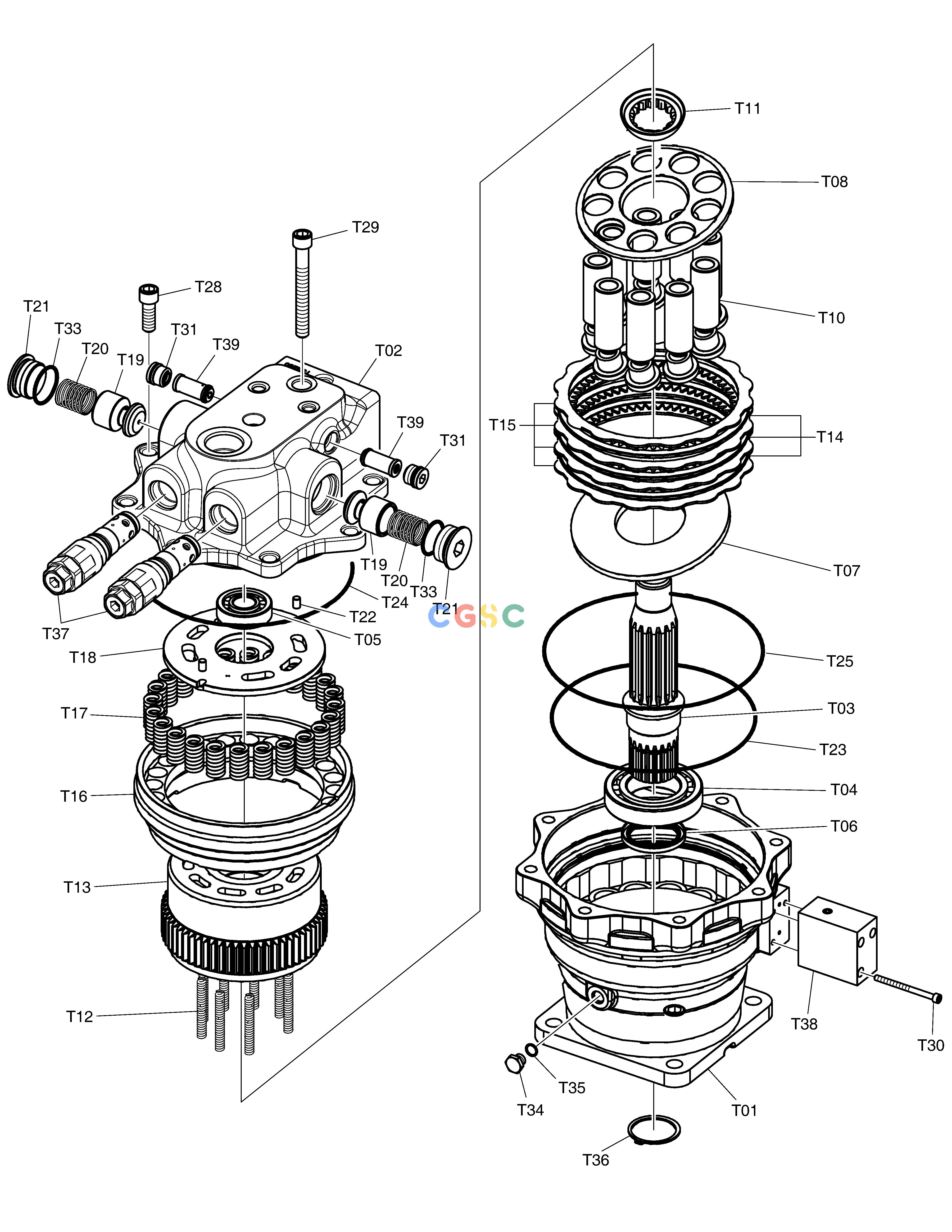 斗山零件查询SWING MOTOR DX420LC-5(S/N:10001~10010) Doosan parts catalog online