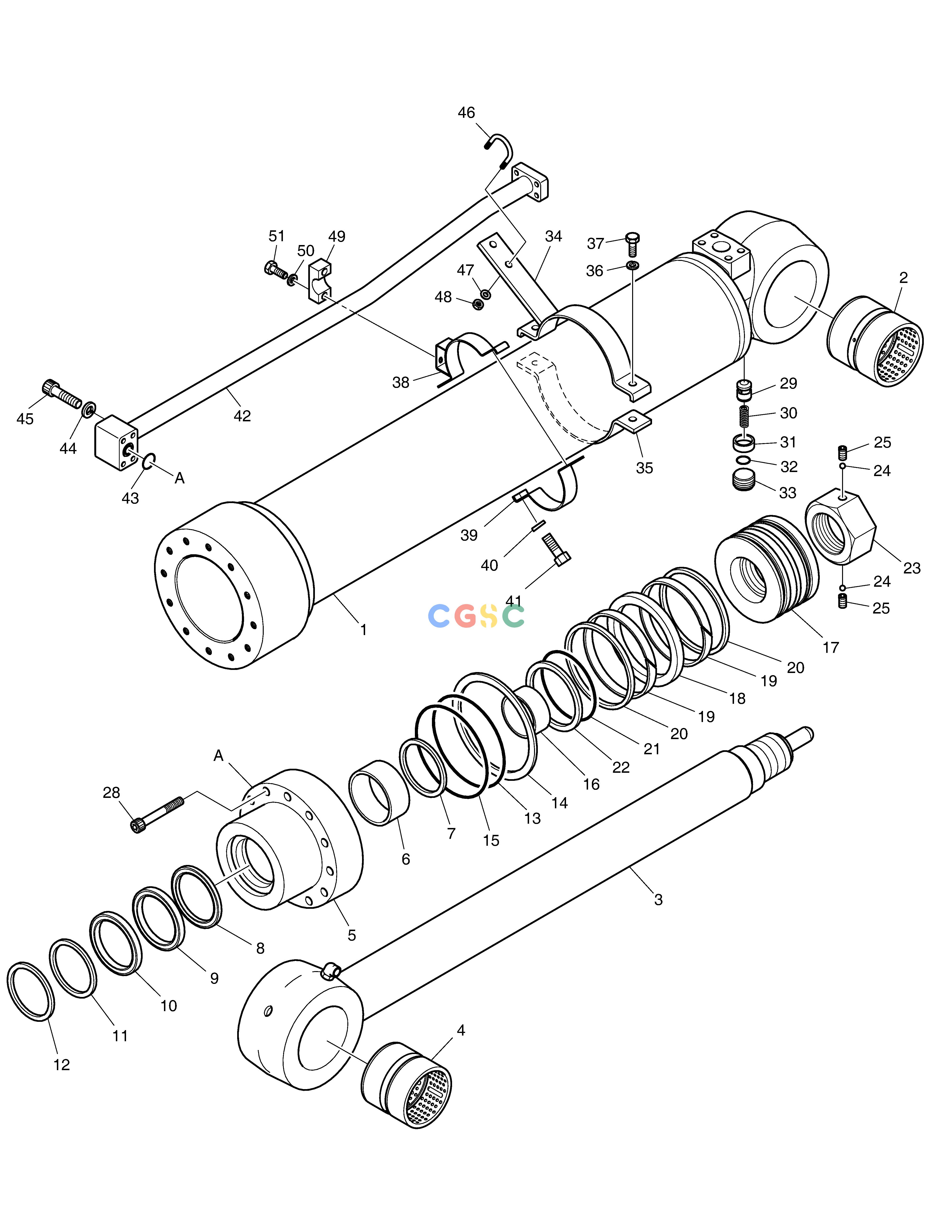 斗山零件查询ARM CYLINDER DX420LC-5(S/N:10001~10010) Doosan parts catalog online
