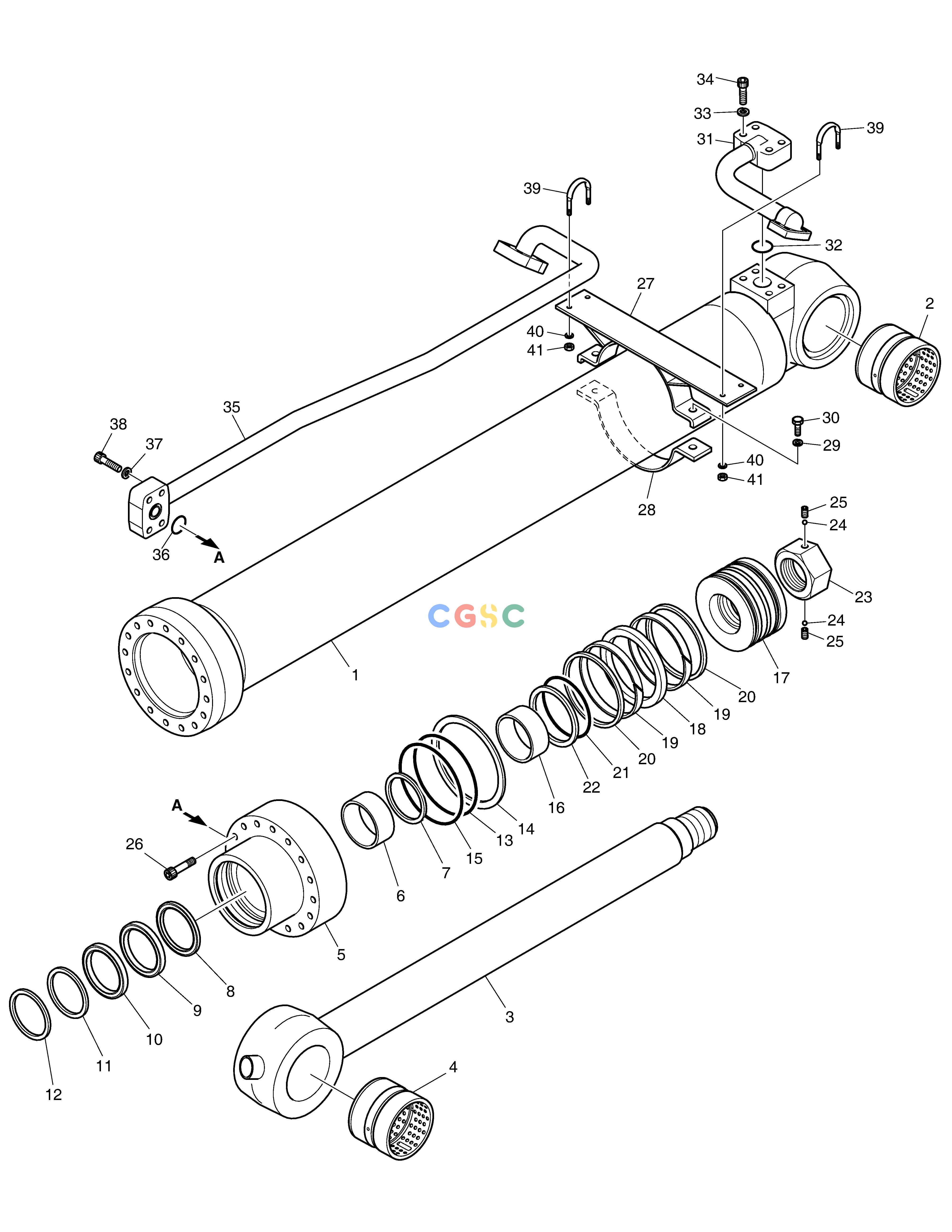 斗山零件查询BUCKET CYLINDER DX420LC-5(S/N:10001~10010) Doosan parts catalog online