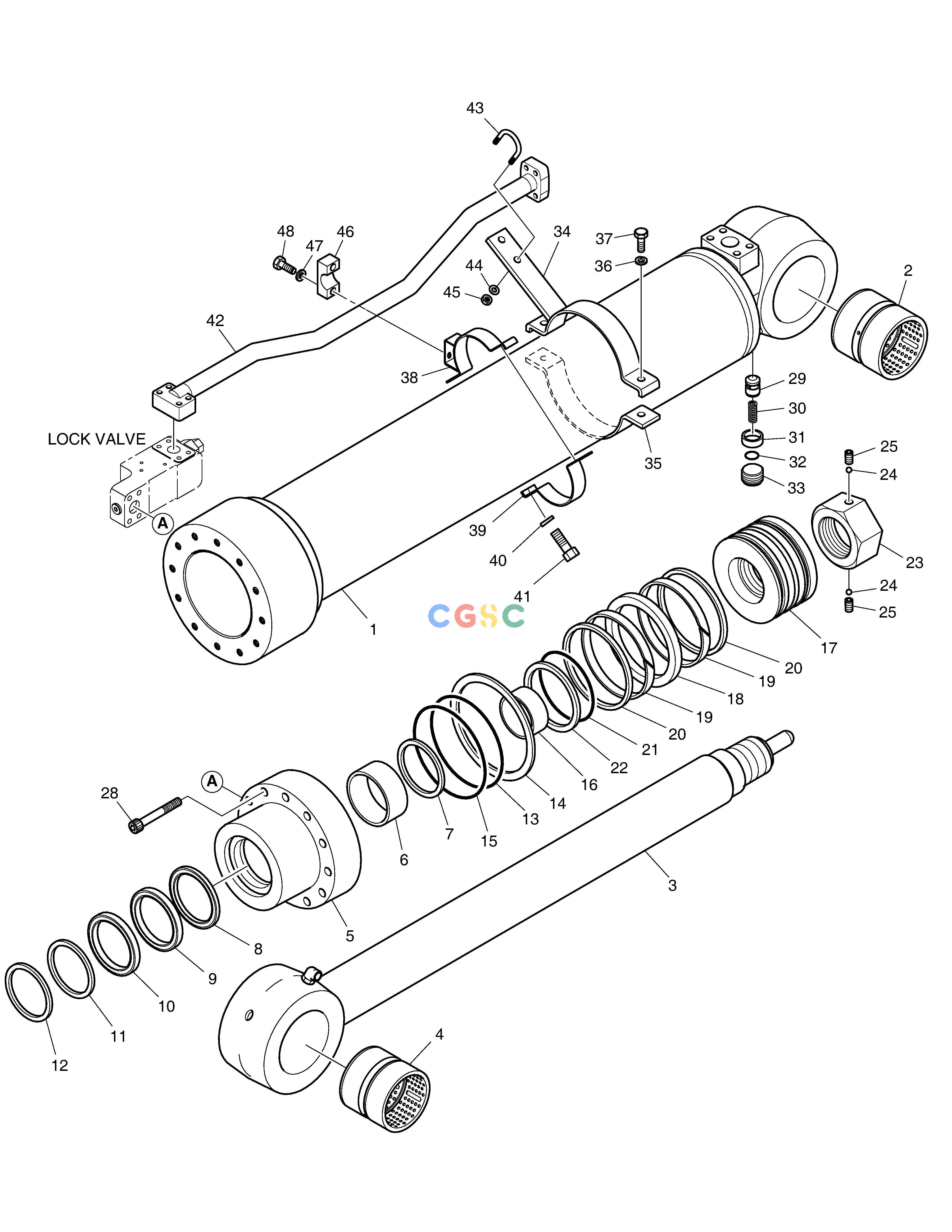 斗山零件查询ARM CYLINDER-LOCK VALVE DX420LC-5(S/N:10001~10010) Doosan parts catalog online