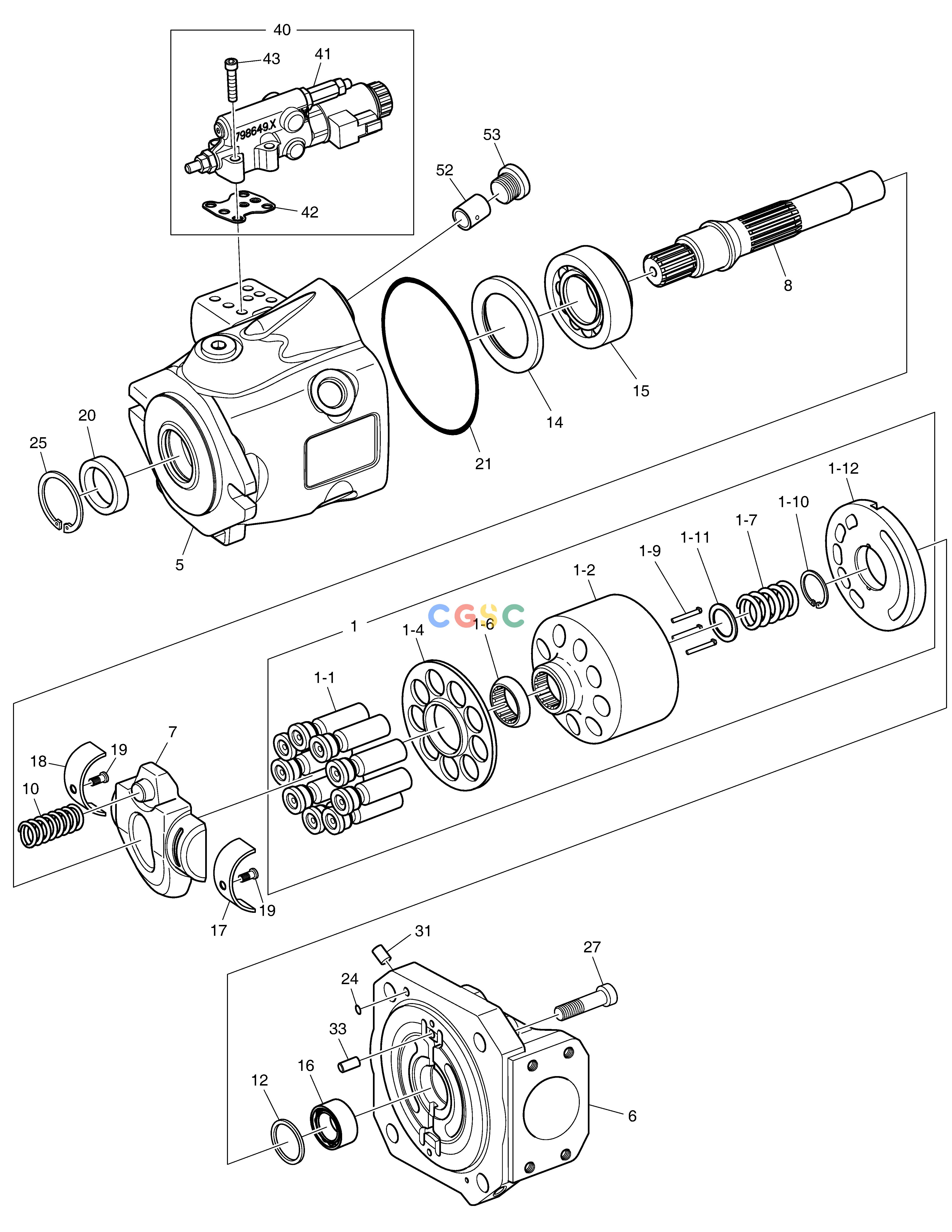斗山零件查询PUMP - FAN DRIVE DX420LC-5(S/N:10001~10010) Doosan parts catalog online