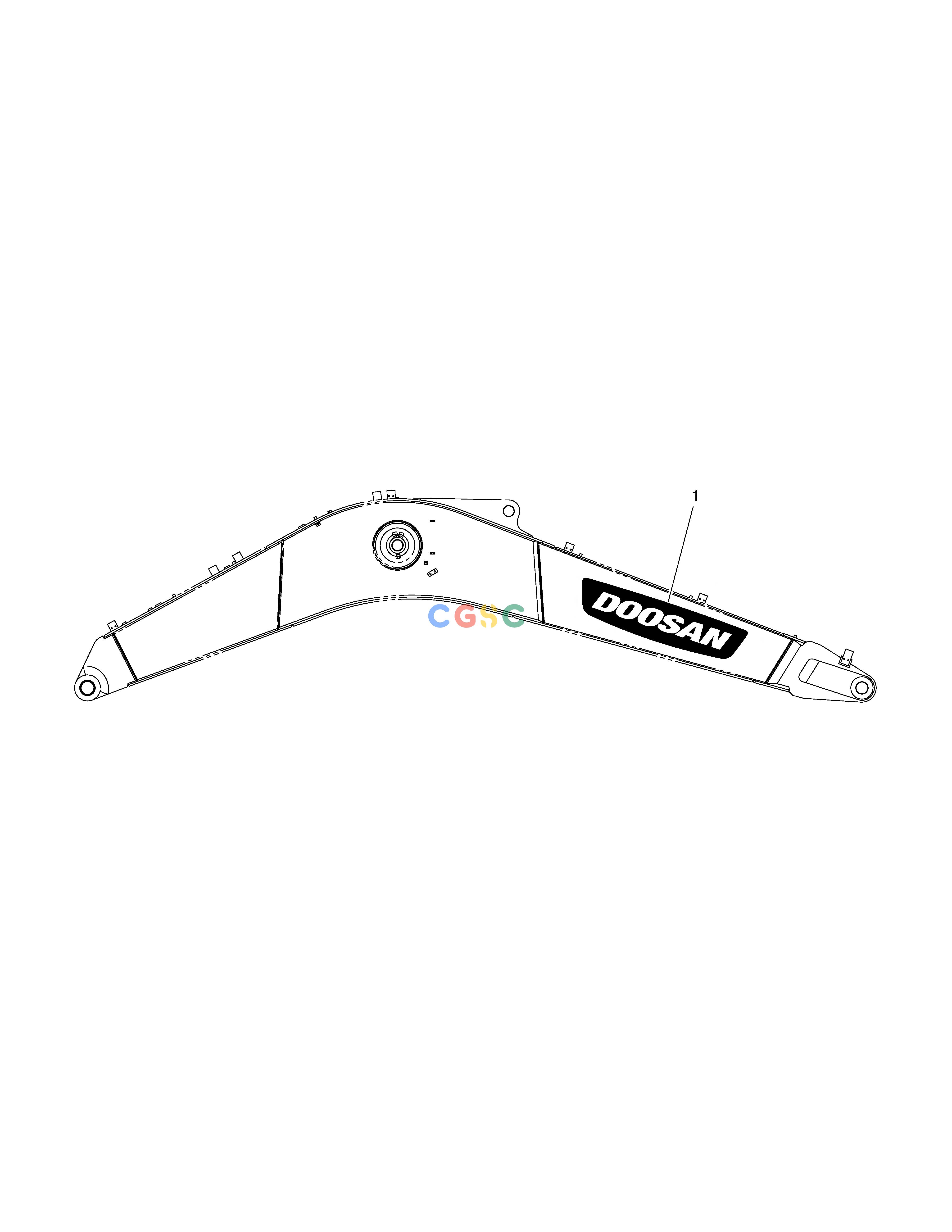 斗山零件查询DECAL - BOOM DX420LC-5(S/N:10001~10010) Doosan parts catalog online