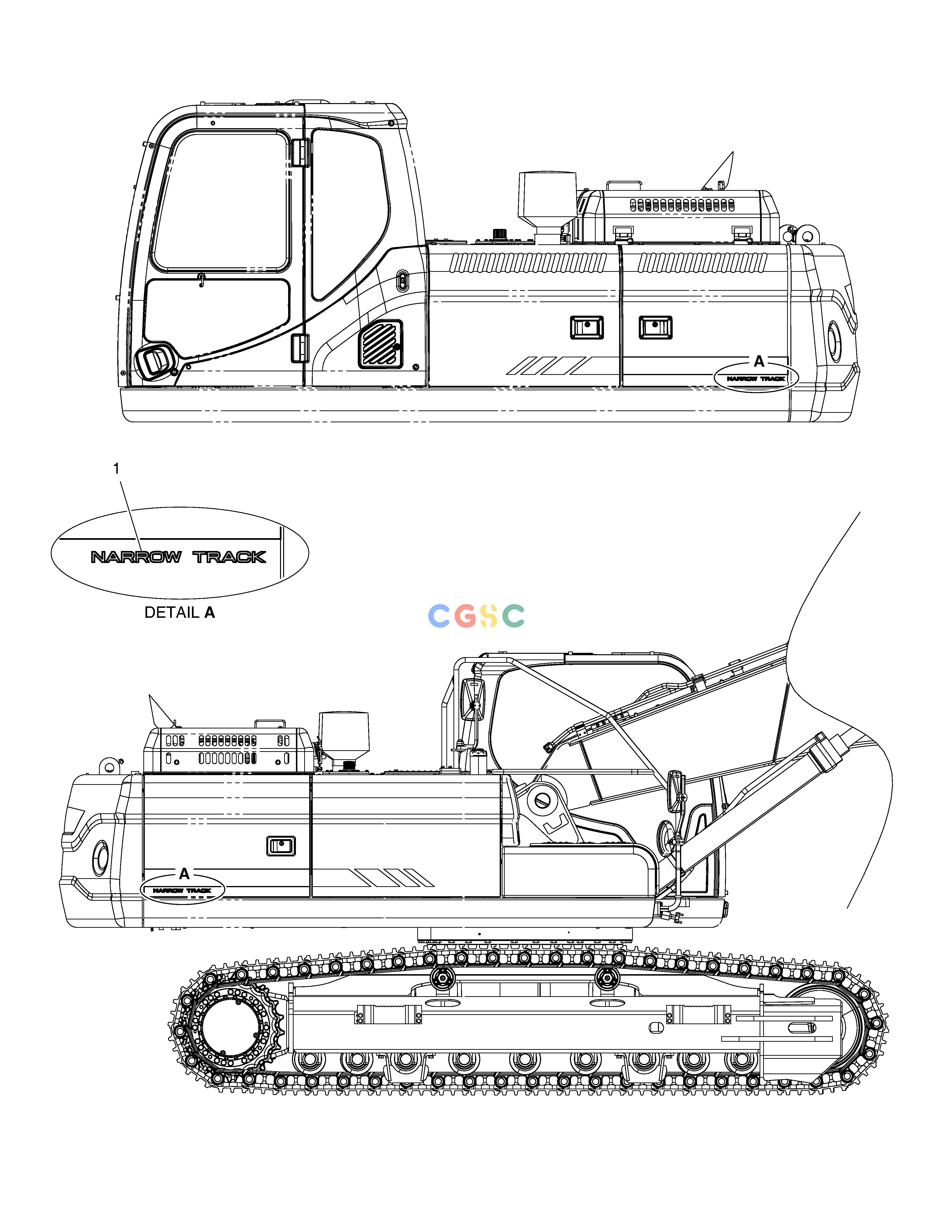 斗山零件查询DECAL - NARROW DX420LC-5(S/N:10001~10010) Doosan parts catalog online